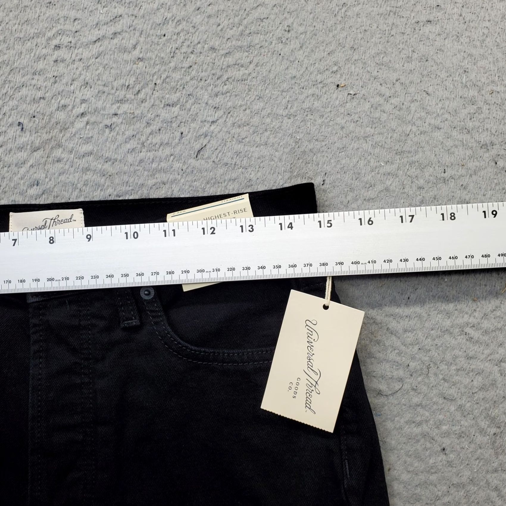 Vintage Universal Thread Jeans Womens 6 Black High Rise Comfort Fit Button Fly Size 28" / US 6 / IT 42 - 6 Thumbnail