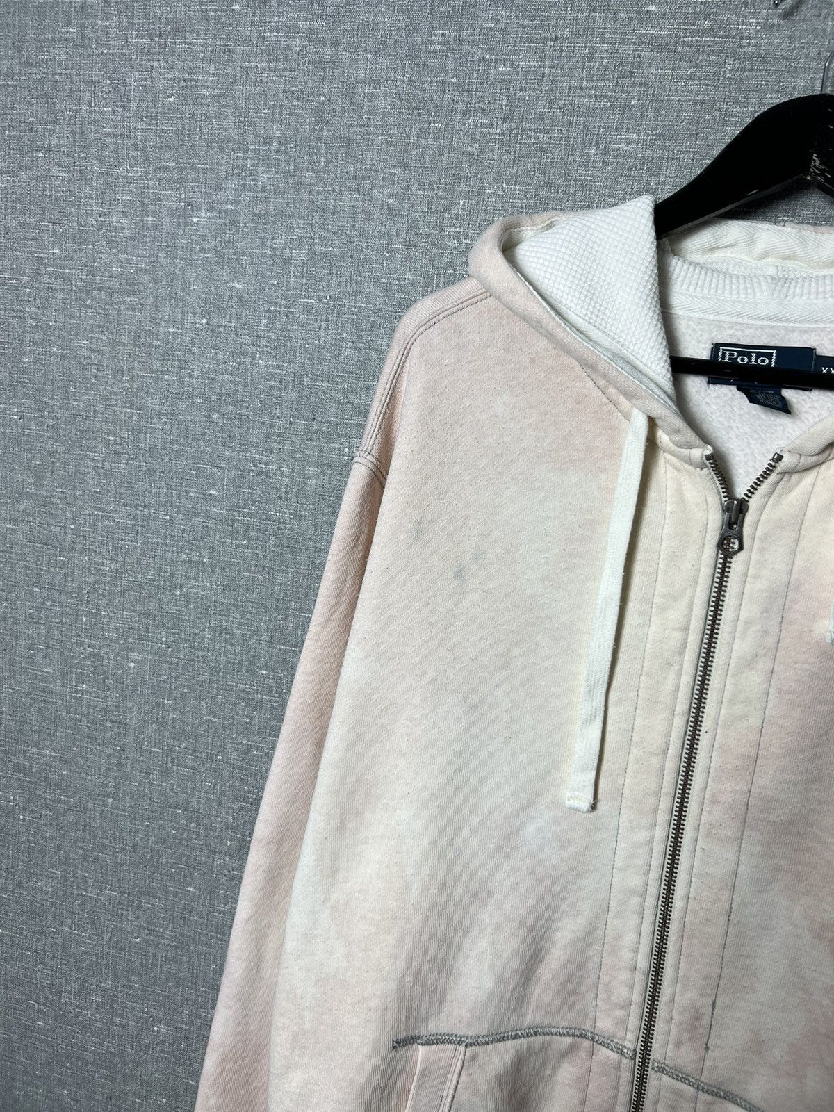 Handmade × Polo Ralph Lauren × Vintage Vintage Polo Ralph Lauren Custom Zip Up Hoodie Pony Logo Size US XXL / EU 58 / 5 - 4 Thumbnail