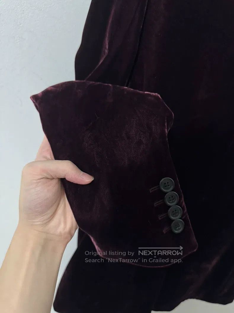Saint Laurent Paris Saint Laurent Paris Double-breasted deep burgundy velvet s Size M / US 6-8 / IT 42-44 - 4 Thumbnail