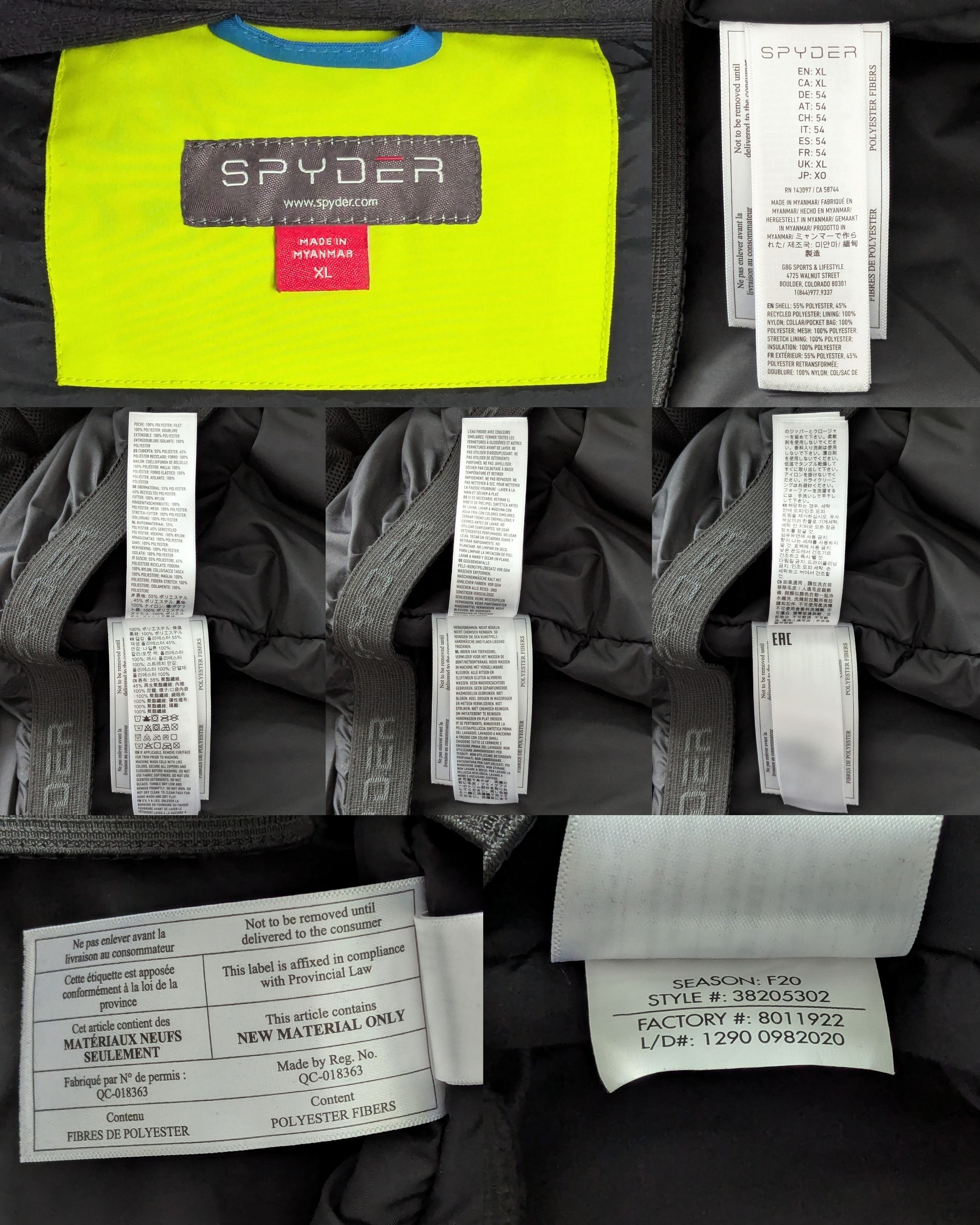 Spyder Spyder Whistler 3M Thinsulate Insulation Ski Jacket Size XL Size US XL / EU 56 / 4 - 22 Thumbnail