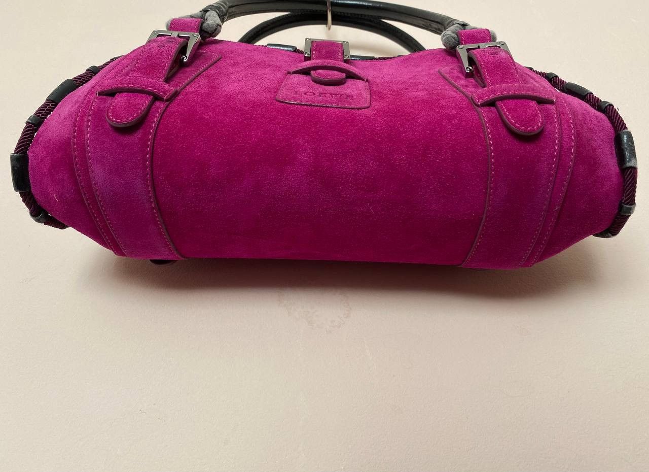 Loewe Loewe Suede Shoulder Bag Pink Size ONE SIZE - 6 Thumbnail