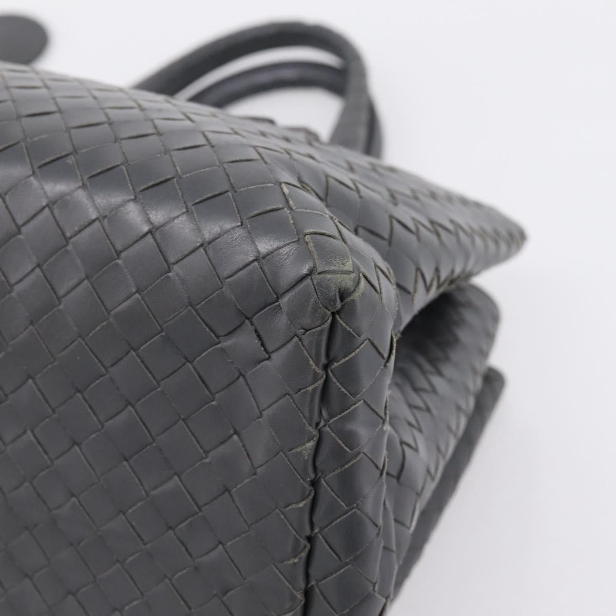 Bottega Veneta Bottega Veneta INTRECCIATO Hand Bag Leather Gray Auth Size ONE SIZE - 8 Thumbnail