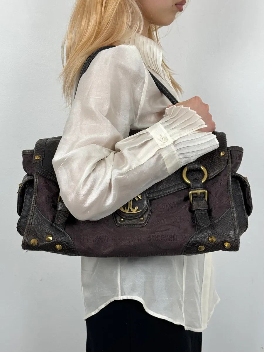 Roberto Cavalli AW2007 Cavalli Propaganda Brown Python Leather Bag Size ONE SIZE - 2 Thumbnail