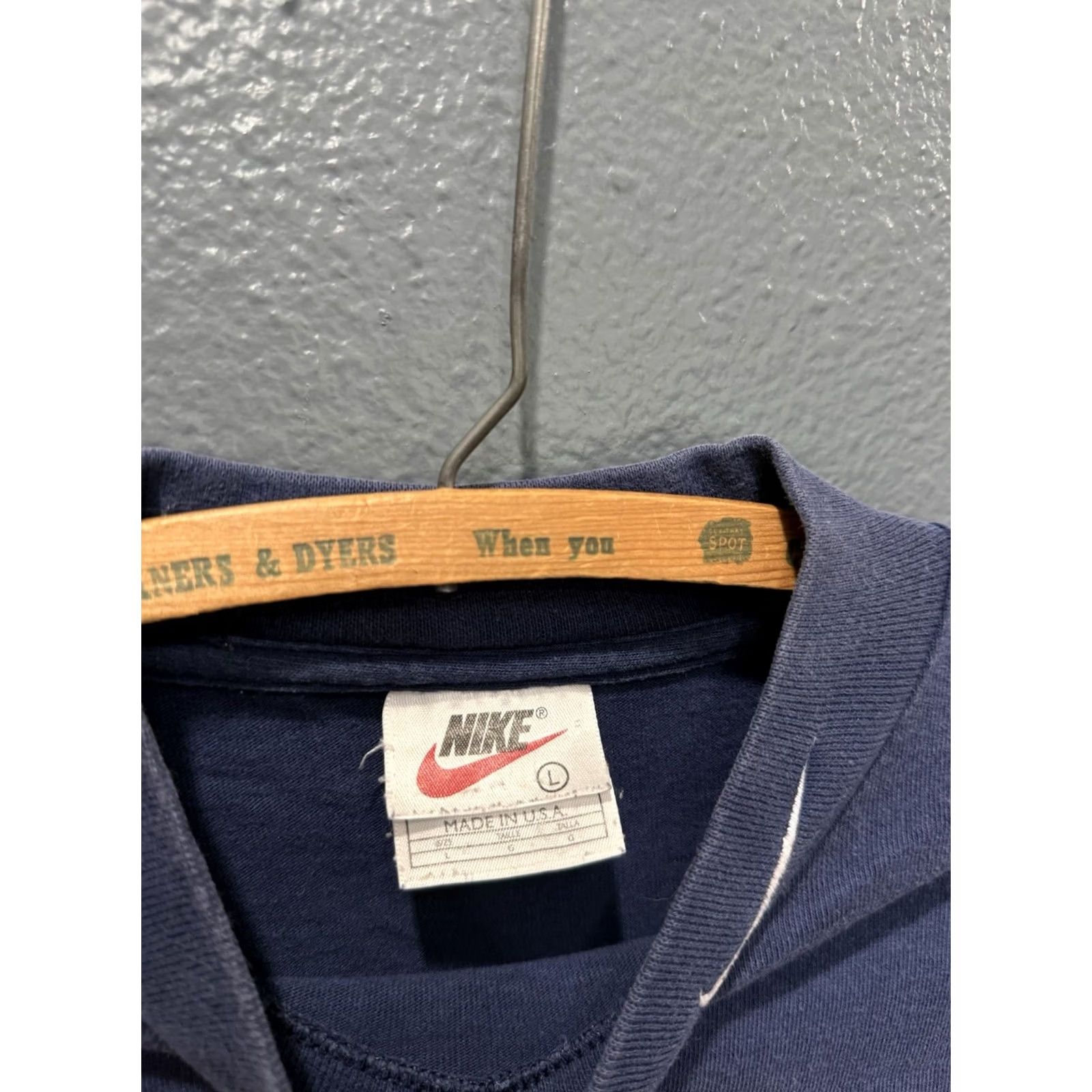 Nike VINTAGE Nike Swoosh Mock Neck Long Sleeve Shirt L Mens Blue 90s USA Made Size US L / EU 52-54 / 3 - 3 Thumbnail