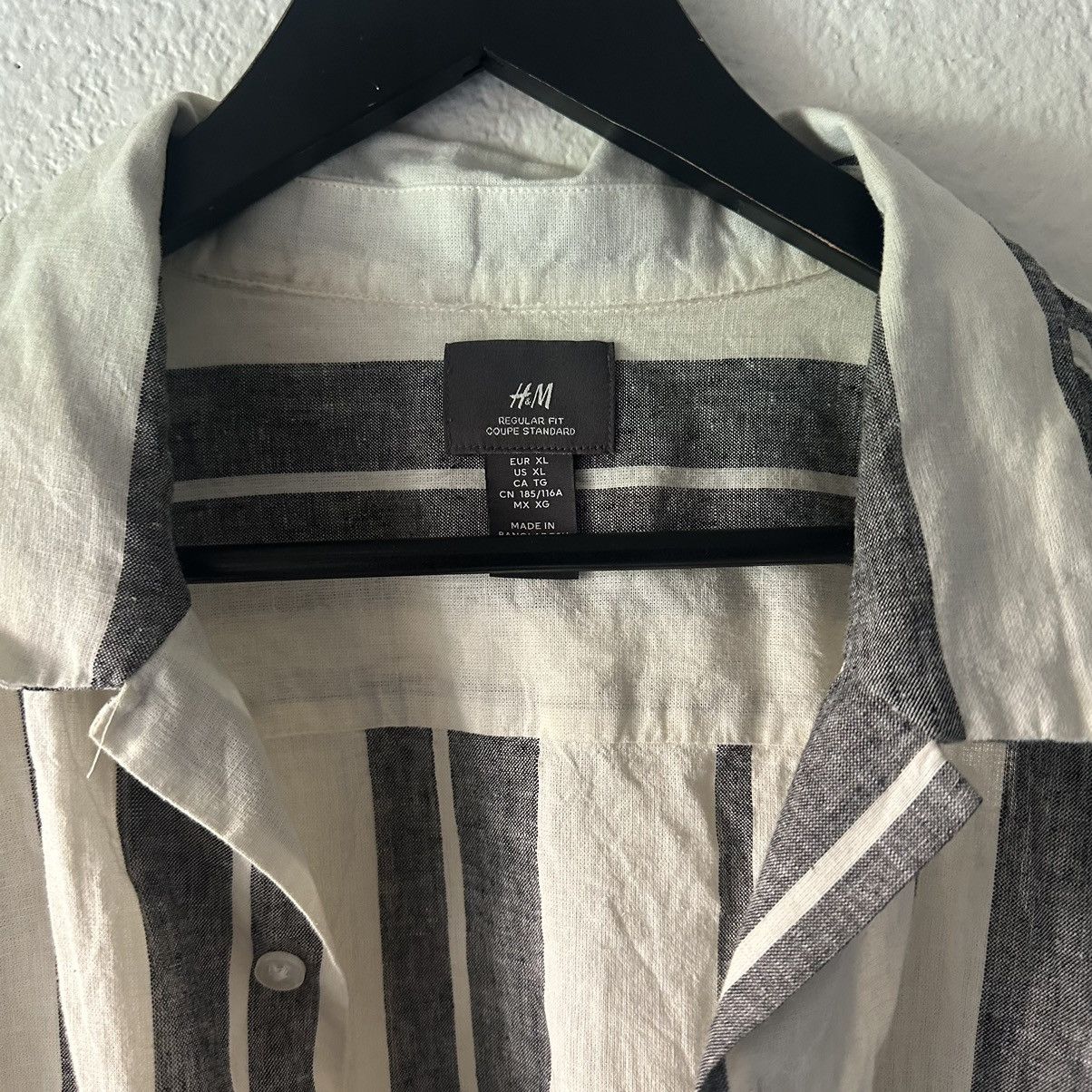 H&M H&M Men’s Linen Short Sleeve Button Up Size US XL / EU 56 / 4 - 2 Thumbnail