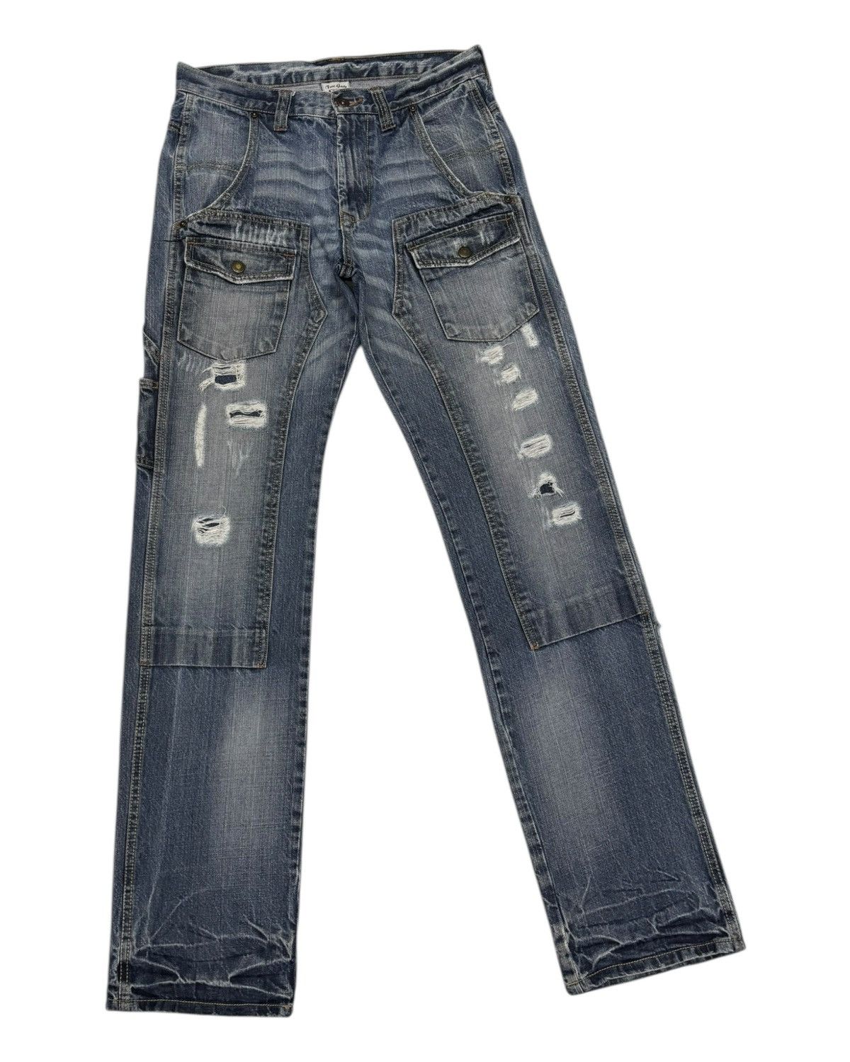 Japanese Brand × Kapital Vintage Double Knee Jeans Multi Pocket Free Gate Distressed Size US 30 / EU 46 - 5 Thumbnail