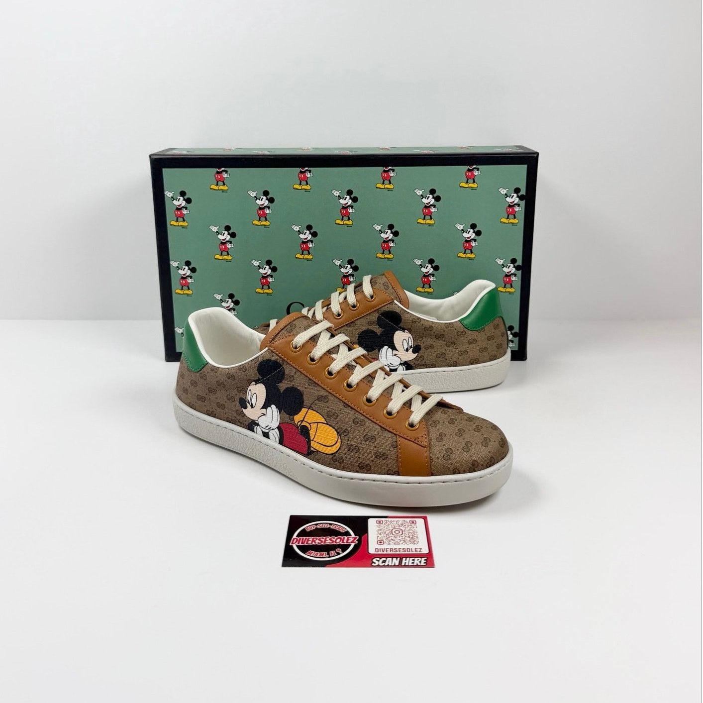 Gucci Size 8US - Gucci Ace x Disney Mickey NEW Size US 8 / EU 41 - 1 Thumbnail