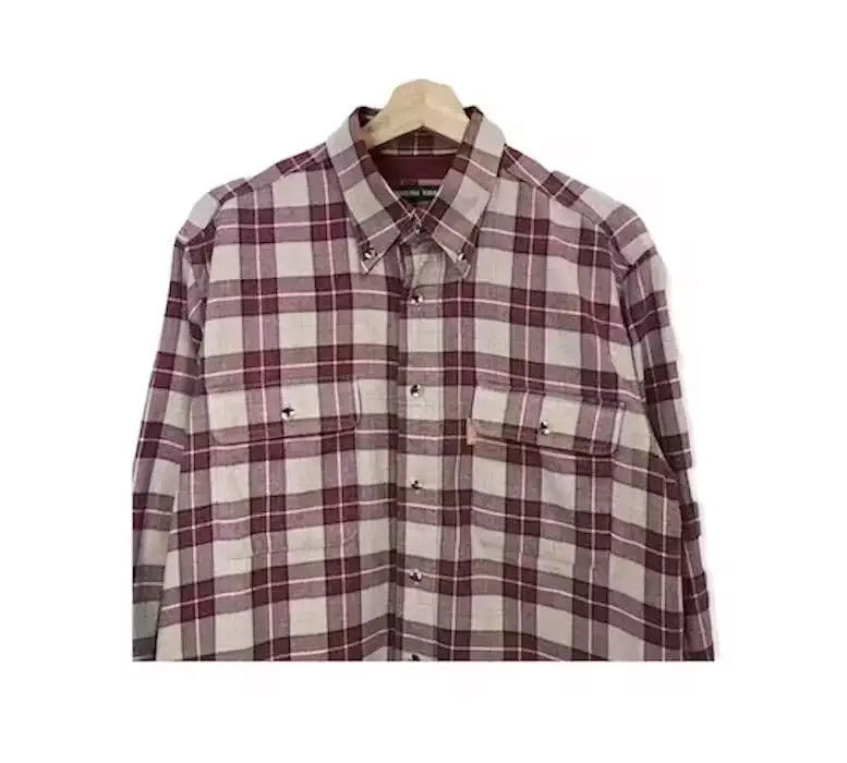 Vintage Kansai Tabito Flannel Shirt Button Up Size US M / EU 48-50 / 2 - 2 Thumbnail