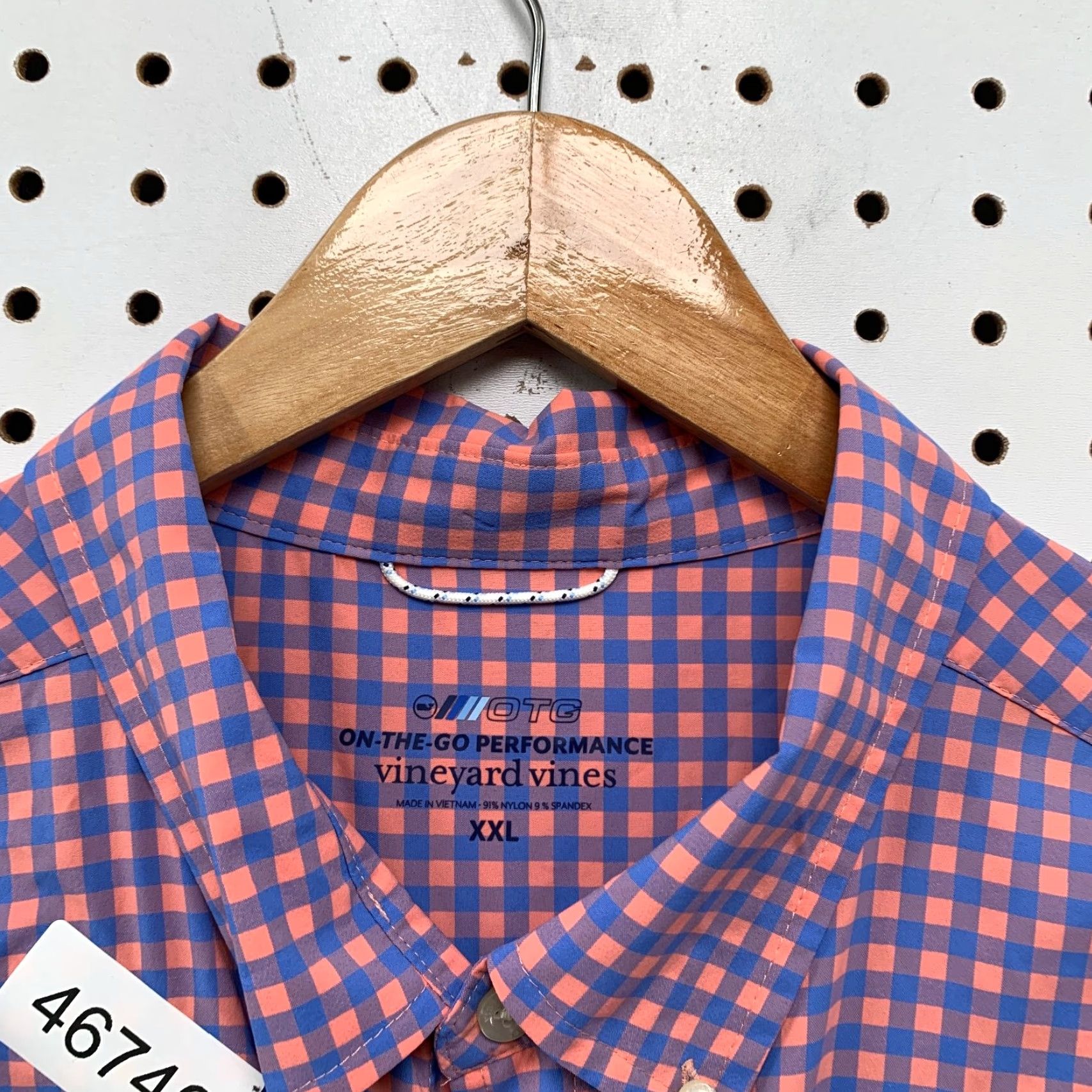 Vineyard Vines Vineyard Vines Performance Button Shirt Mens 2XL Pink Blue On The Go Gingham Shirt 2XL Pink Boys Mens 2XL Pink Blue On The Go Gingham Size US XXL / EU 58 / 5 - 3 Thumbnail
