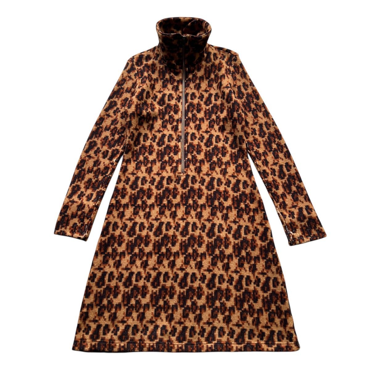 Beauty Beast 🔥 Rare Pick Beauty Beast Leopard Half Zip Coat Dress Size M / US 6-8 / IT 42-44 - 2 Thumbnail