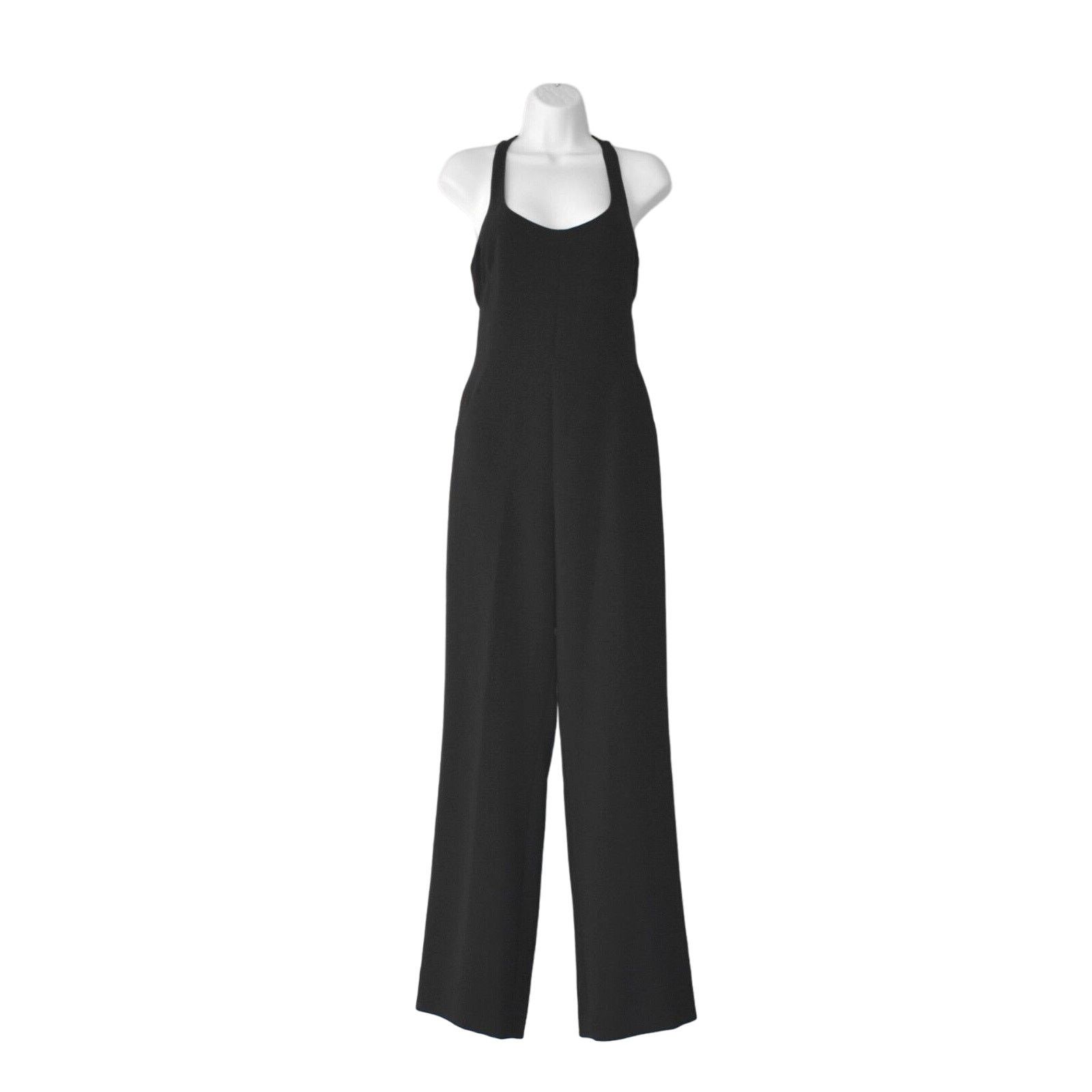 Emanuel Ungaro NWT EMANUEL UNGARO Black Straight Leg Racer Back Jumpsuit 4 Size 27" / US 4 / IT 40 - 1 Thumbnail