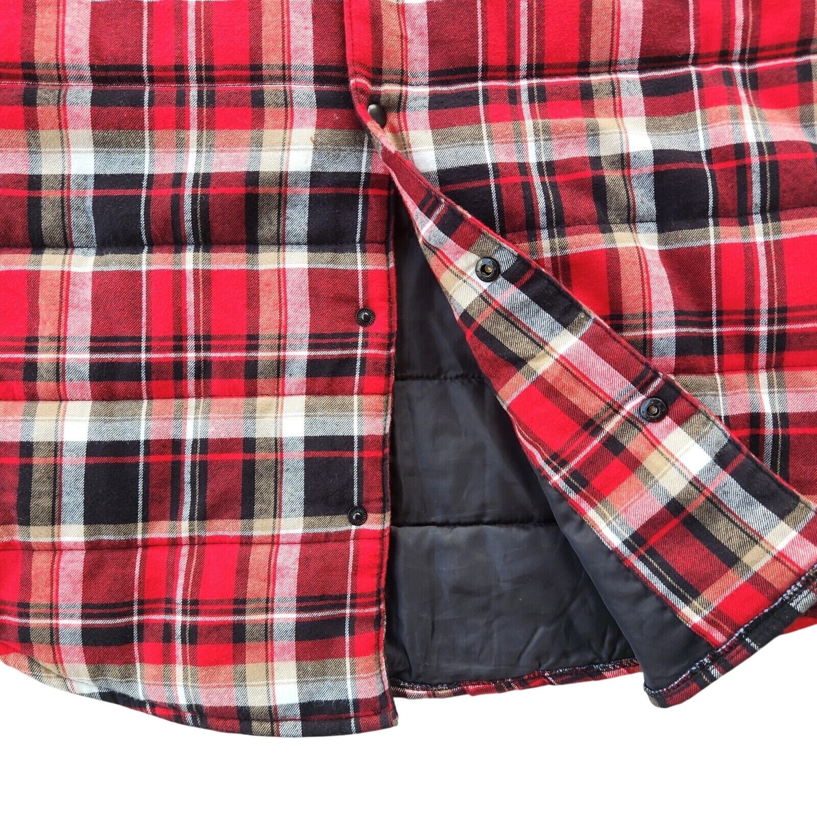 Slate & Stone Slate & Stone Men's Red Plaid Quilted Shirt Jacket Size S Size US S / EU 44-46 / 1 - 6 Thumbnail