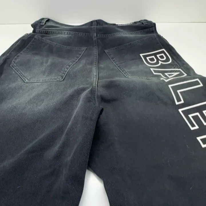 Balenciaga Balenciaga Outline Baggy Pants in Black 0079-2507 Size US 26 / EU 42 - 8 Thumbnail