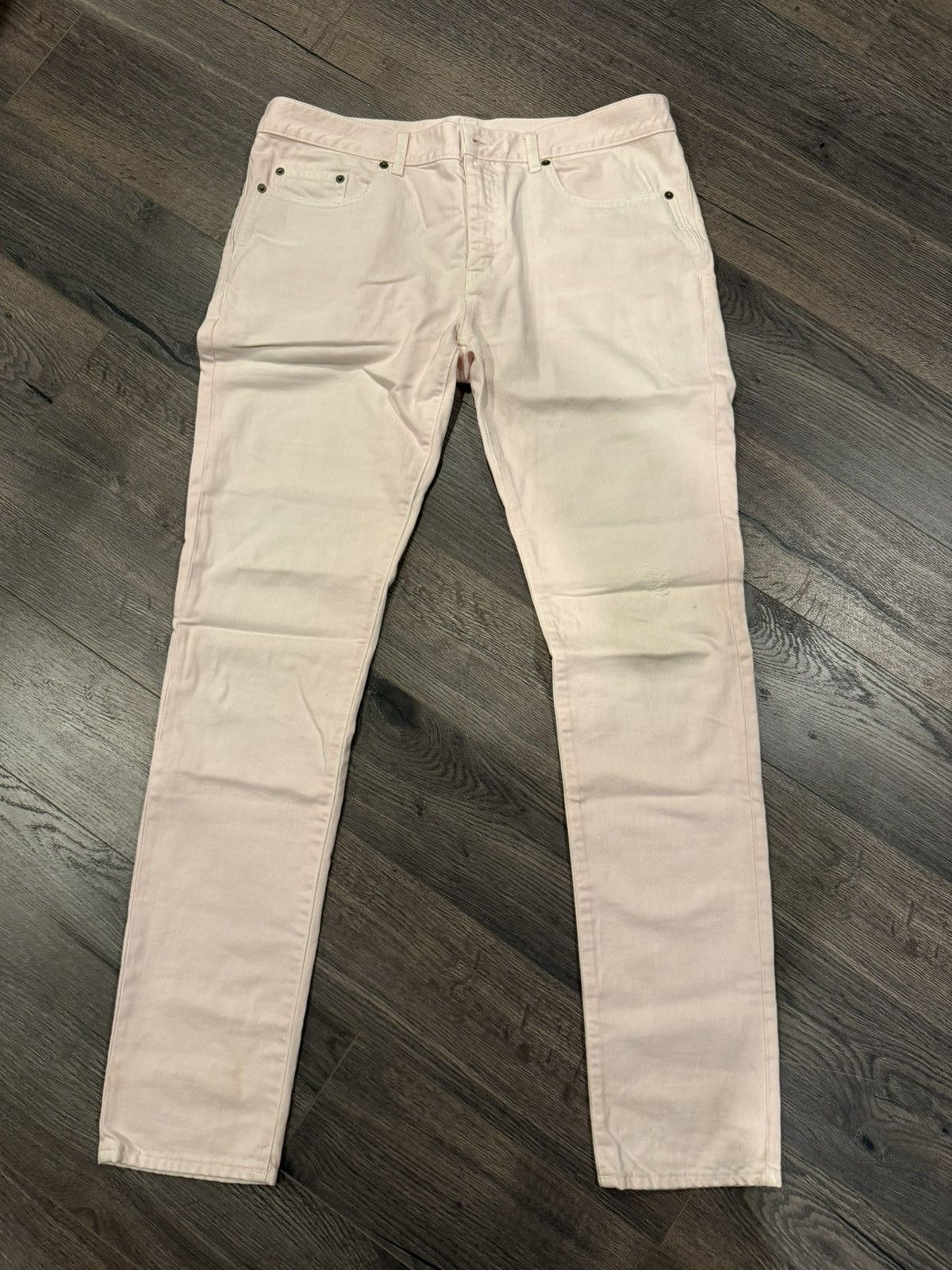 Saint Laurent Paris Light Pink SLP Jeans Size US 33 - 1 Thumbnail