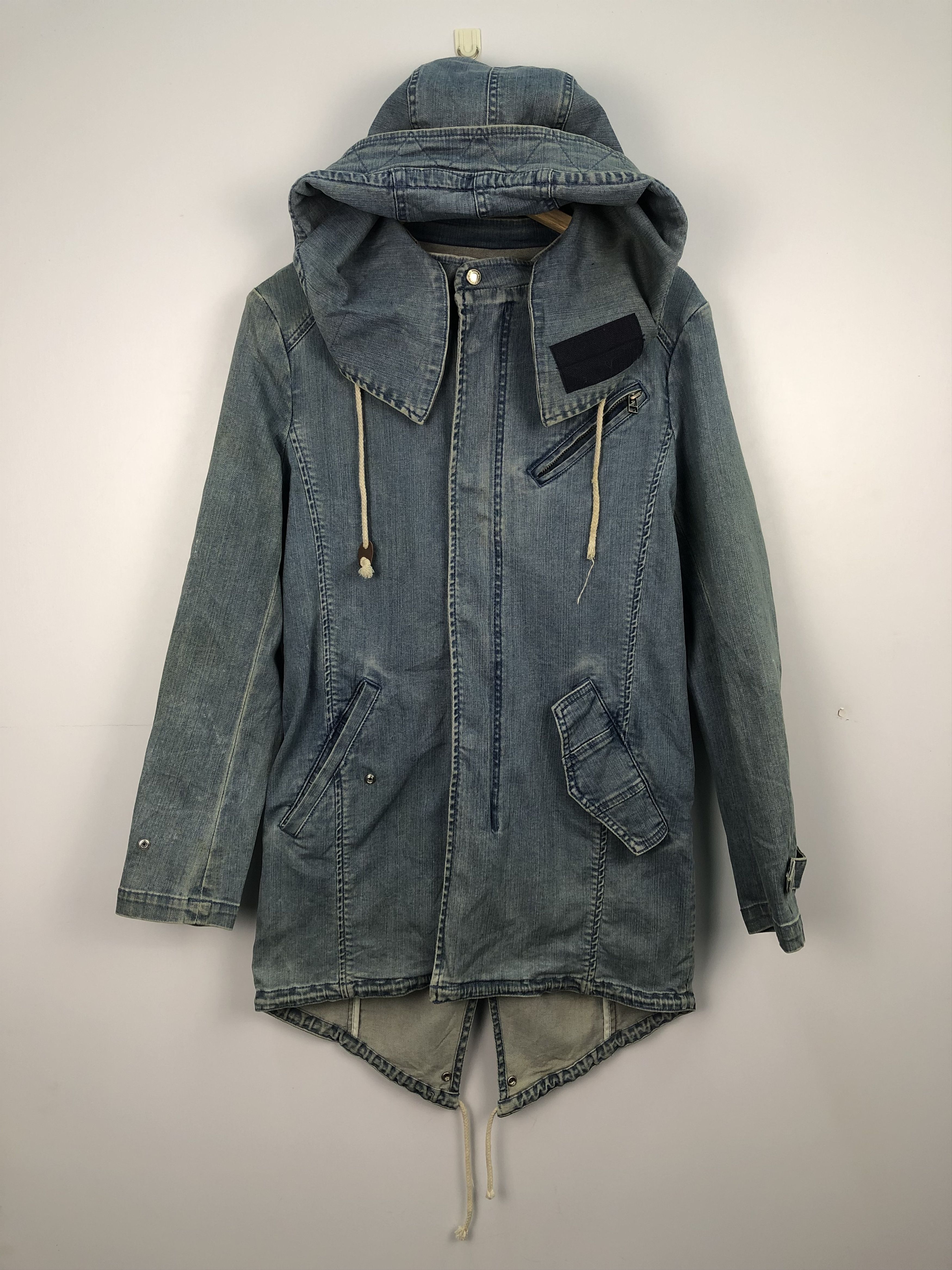Vanquish Vintage Black By Vanquish Denim Jacket Hoodie J0113 Size US S / EU 44-46 / 1 - 1 Thumbnail