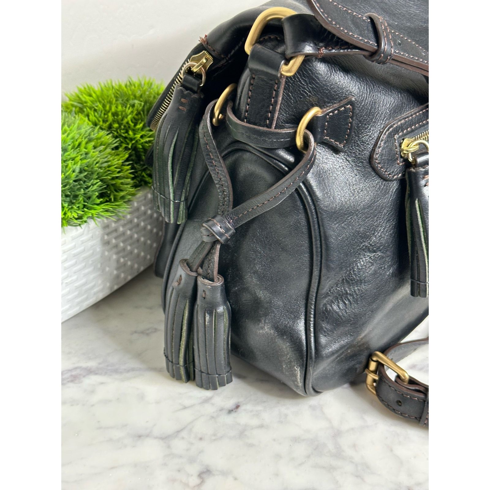 Dooney & Bourke Rare Dooney and Bourke Brown Florentine Saddle Size ONE SIZE - 4 Thumbnail