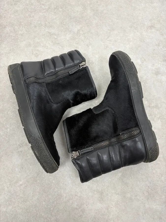 Moncler Moncler Signature Winter Black Pony Hair Leather Boots Size US 9 / EU 42 - 6 Thumbnail