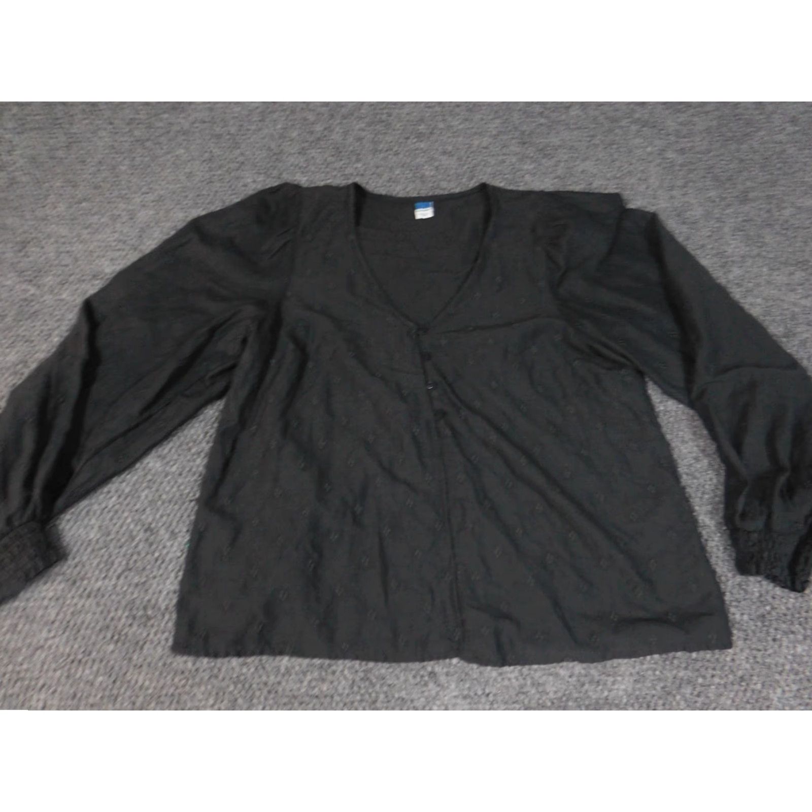 Old Navy Old Navy Womens Blouse S Gray Dolman Sleeve Pullover Cotton Down Open Button Casual Basic Regular Size S / US 4 / IT 40 - 2 Thumbnail