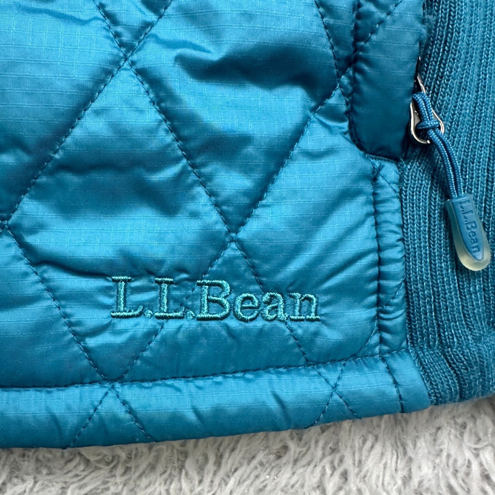 Vintage L.L. Bean Vest Womens 1X Blue Quilted Stretch Warm Insulated Vest Size XL / US 12-14 / IT 48-50 - 7 Thumbnail