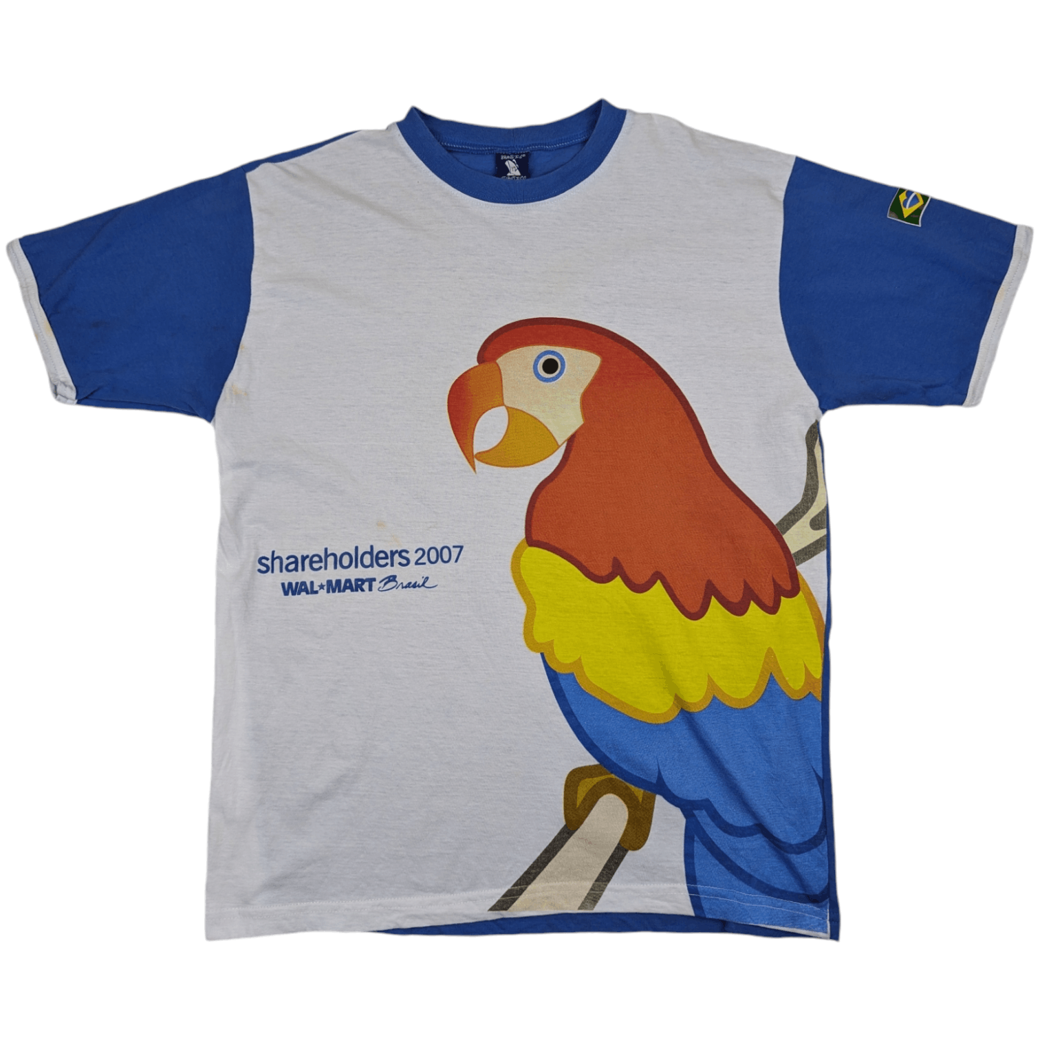 Vintage × Walmart WAL-MART 2007 Shareholder Brasil T Shirt Size US L / EU 52-54 / 3 - 2 Thumbnail