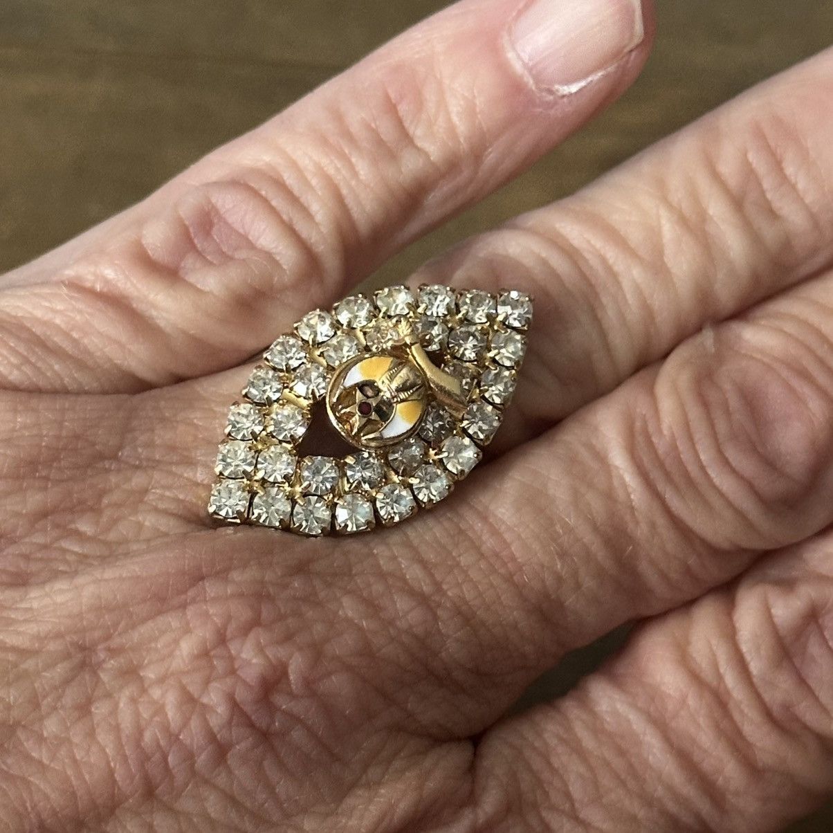 Vintage Vintage rhinestone Masonic Potentate Shriners ring Size ONE SIZE - 2 Thumbnail