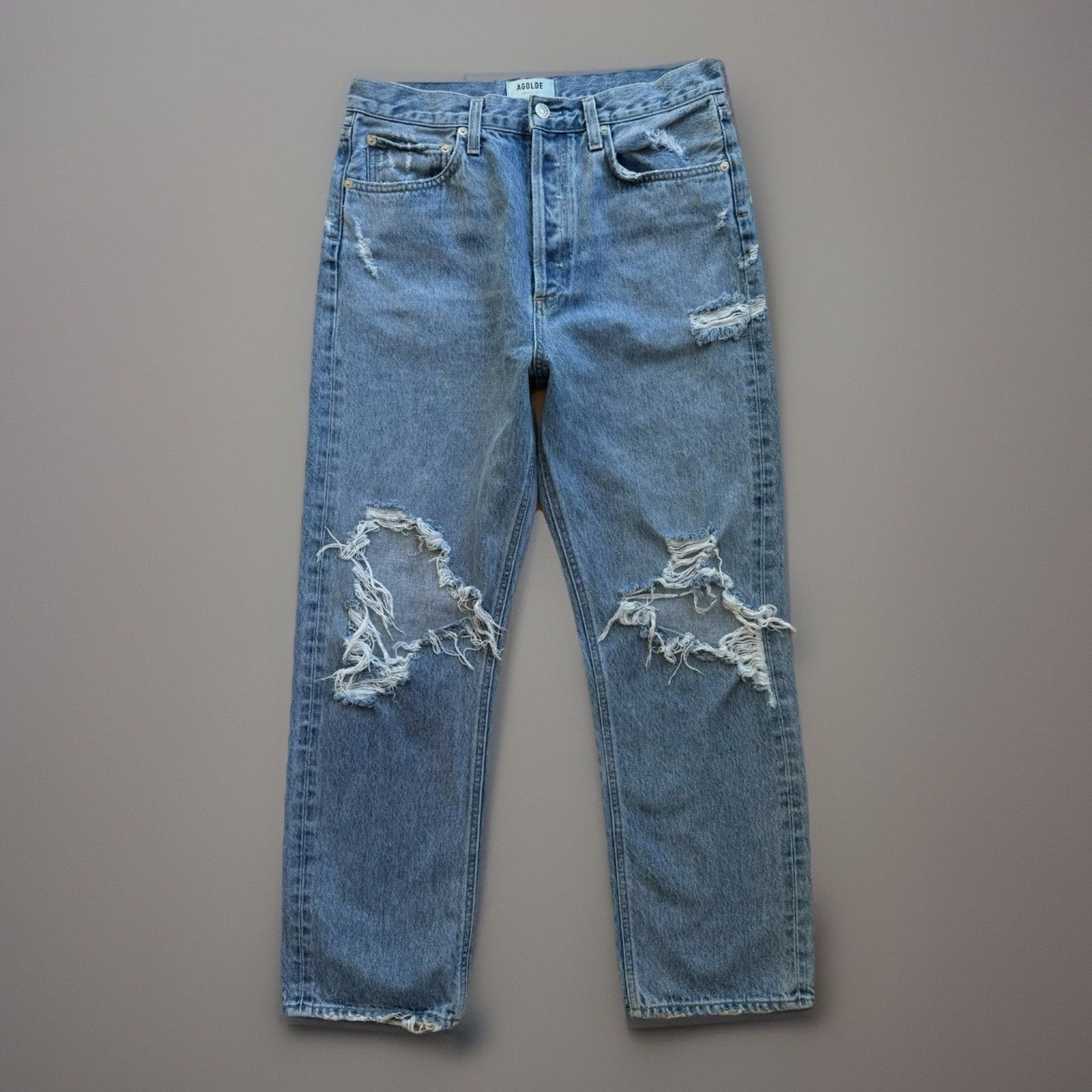 Agolde Agolde 90s Pinch Waist Jeans 30 Blue Medium Wash High Rise Size 30" / US 8 / IT 44 - 1 Thumbnail