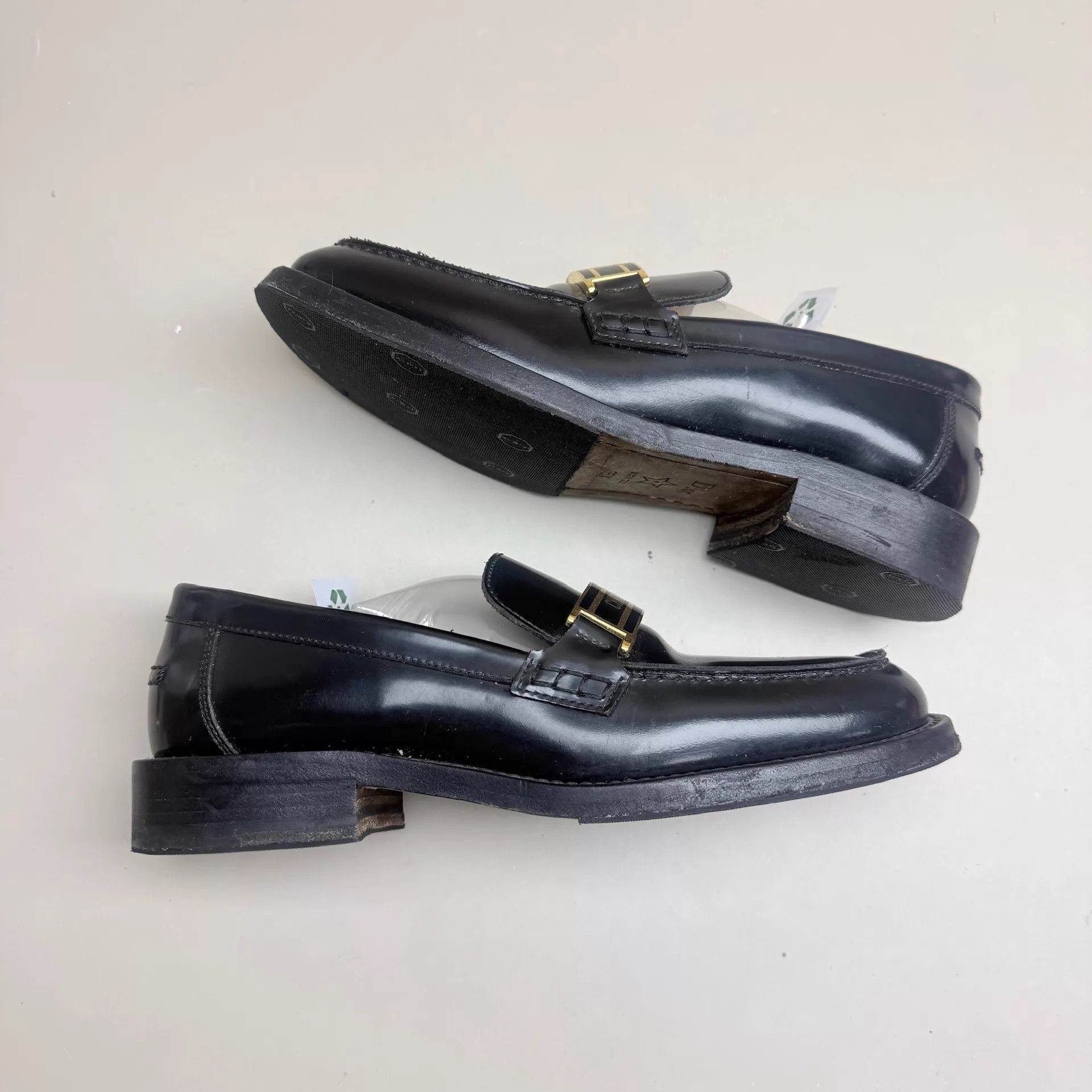 Dior Dior Black & Gold Slogan Loafers 35.5 99 New Size US 5 / IT 35 - 4 Thumbnail