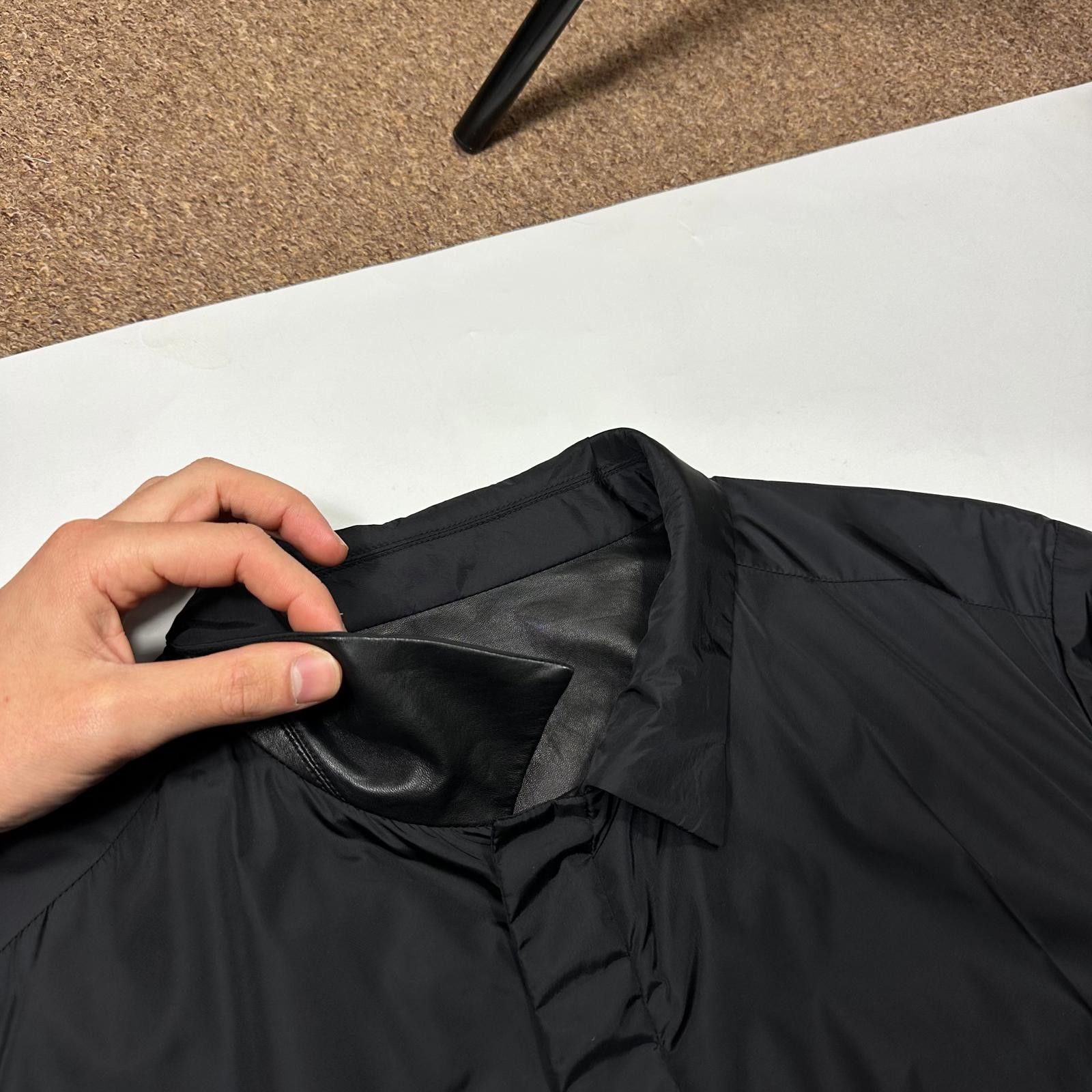 Prada Prada Sport 2007 Glove Leather + Nylon Reversible Jacket - L Size US L / EU 52-54 / 3 - 4 Thumbnail