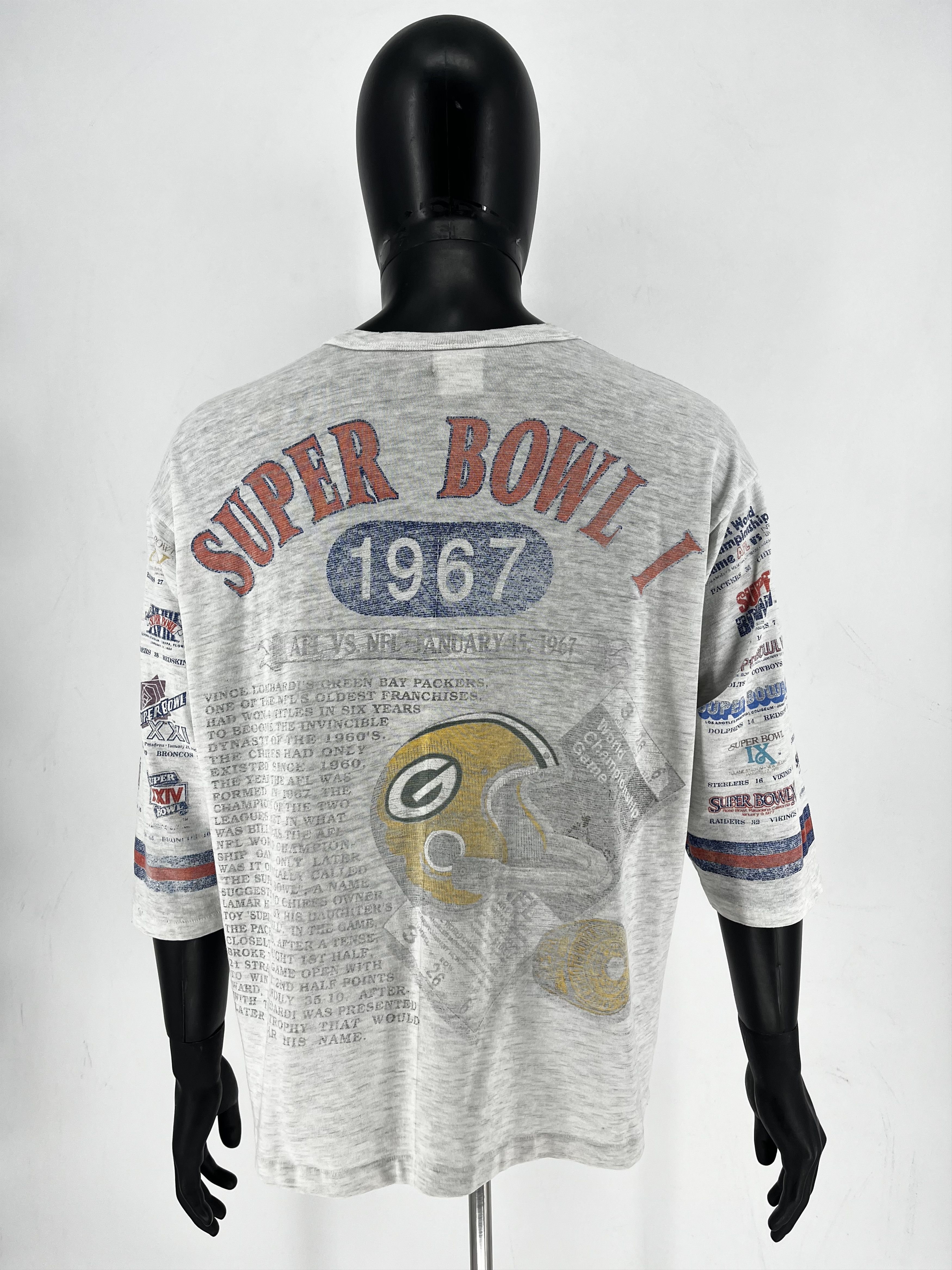 NFL Vintage 90s Super Bowl XXV 1991 Tee XL Long Gone USA 3/4 Size US XL / EU 56 / 4 - 13 Thumbnail