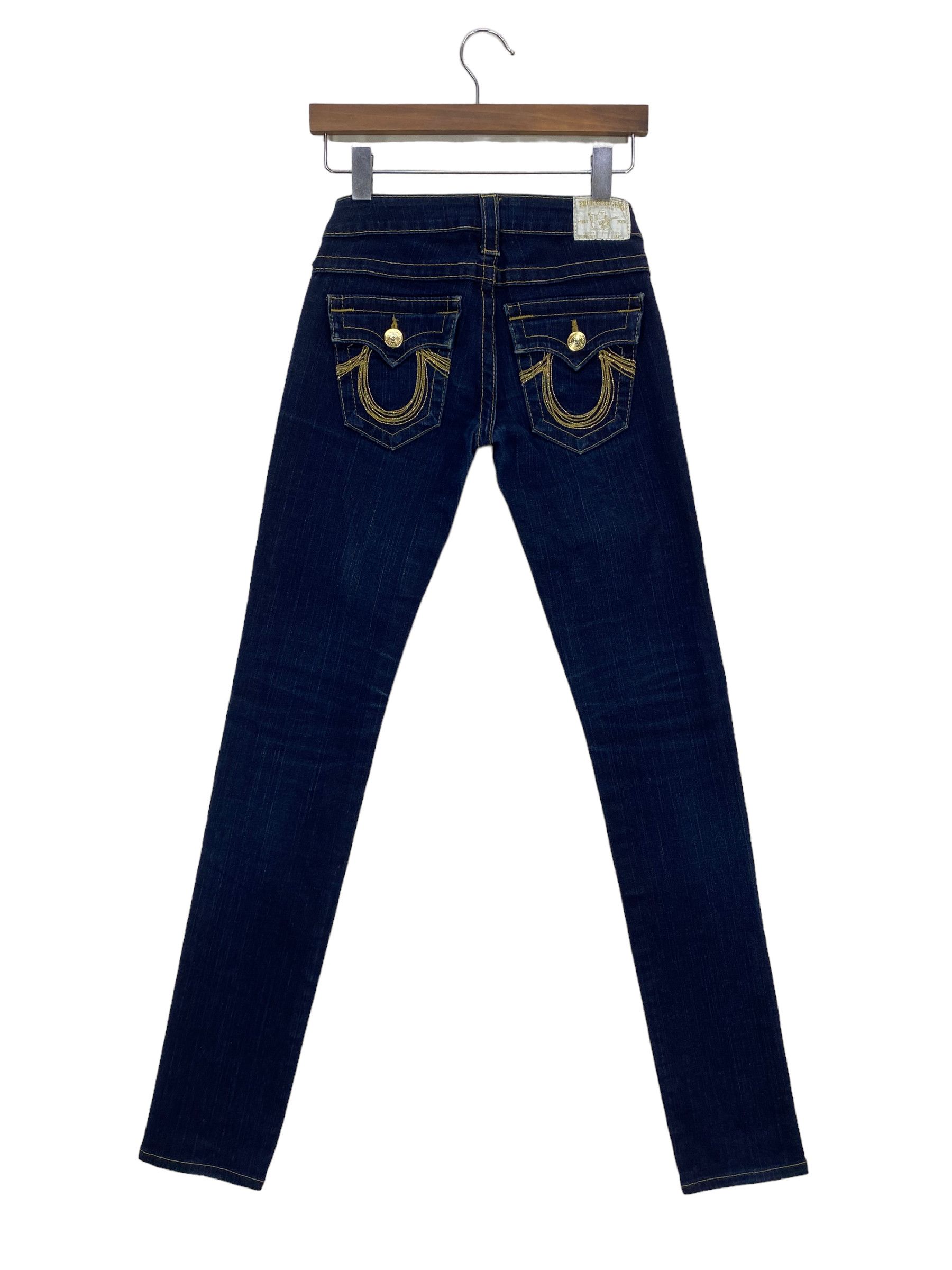 image of Distressed Denim x True Religion Skinny Denim Jeans in Blue, Women's (Size 24)
