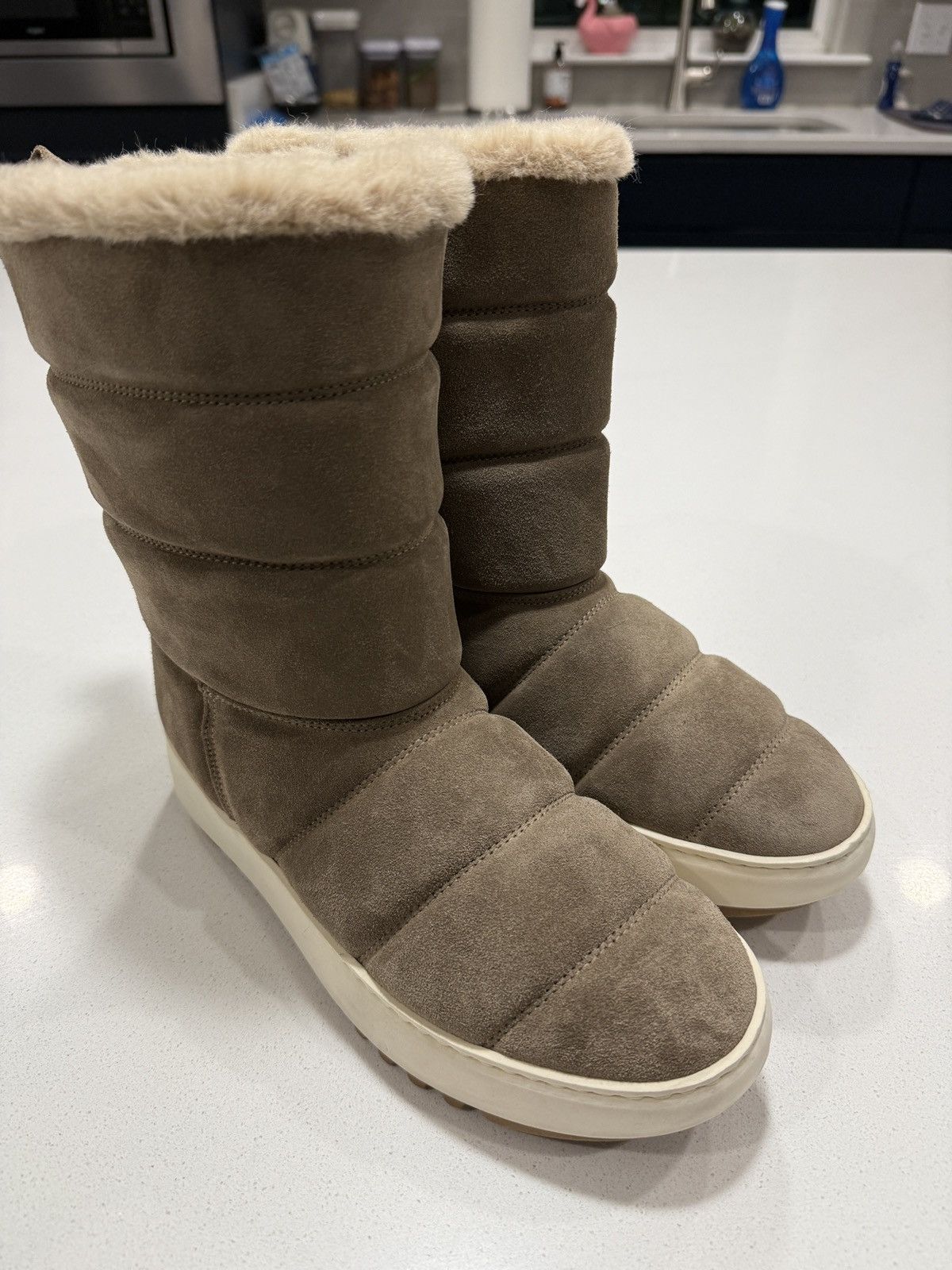 Aquatalia Aquatalia Alcee Faux Fur Lined Platform Boots Brown Size 8 Size US 8 / IT 38 - 3 Thumbnail