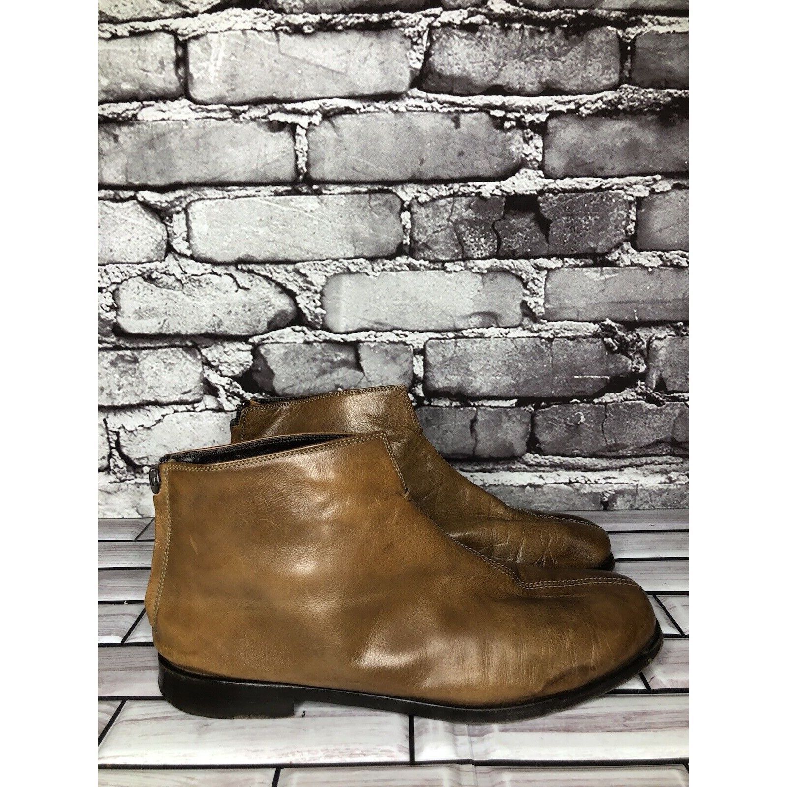 Other AGL Brown Leather Casual Back Zip Booties Ankle Boots Shoes Size US 6 / IT 36 - 16 Thumbnail