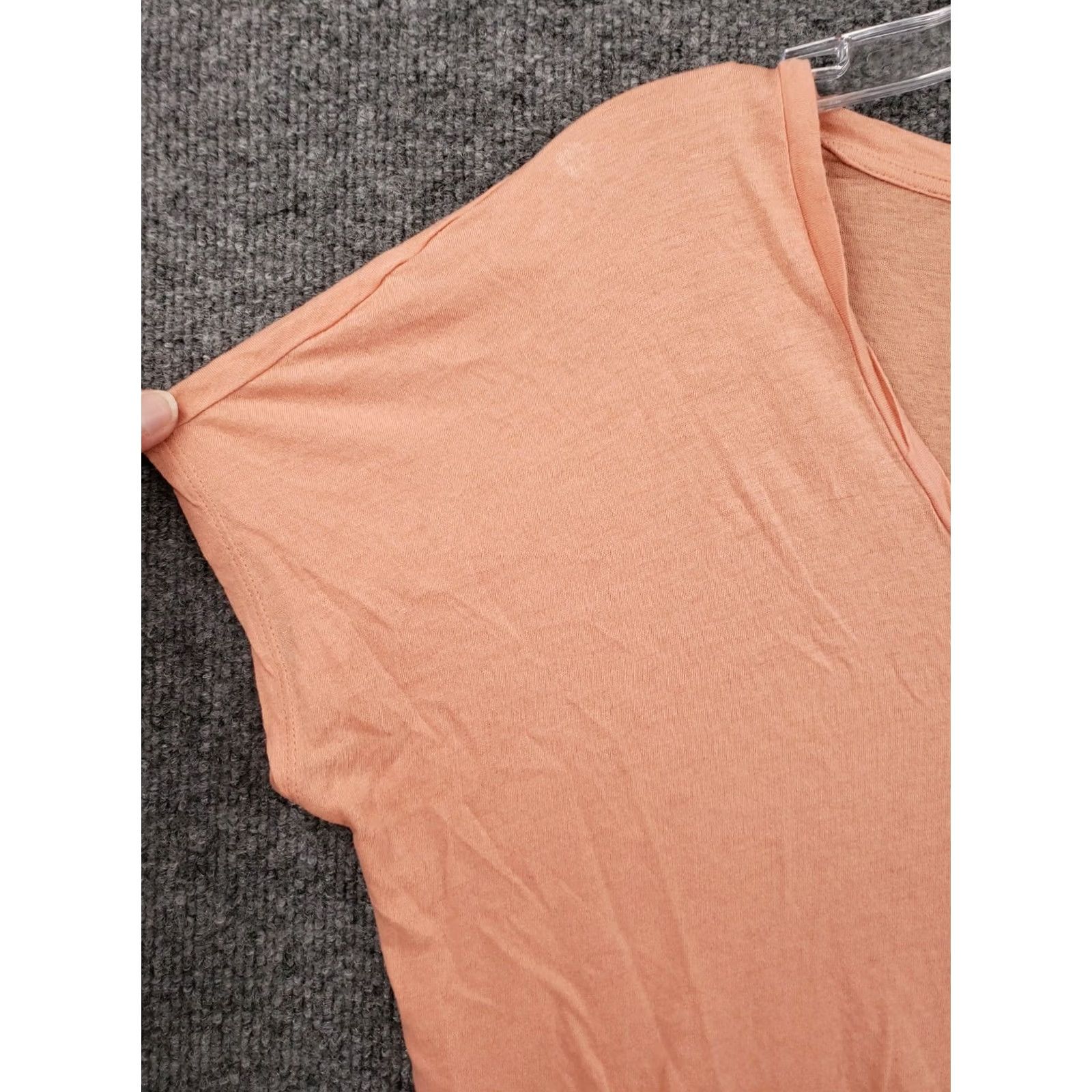 Express Express T-Shirt S Small Orange V-Neck Dolman Sleeves Asymmetric Hem Womens Size S / US 4 / IT 40 - 5 Thumbnail