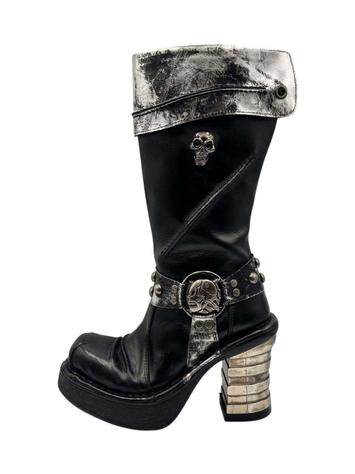 New Rock Vintage New Rock knee high round toe boots Size 38 Size US 8 / IT 38 - 10 Thumbnail