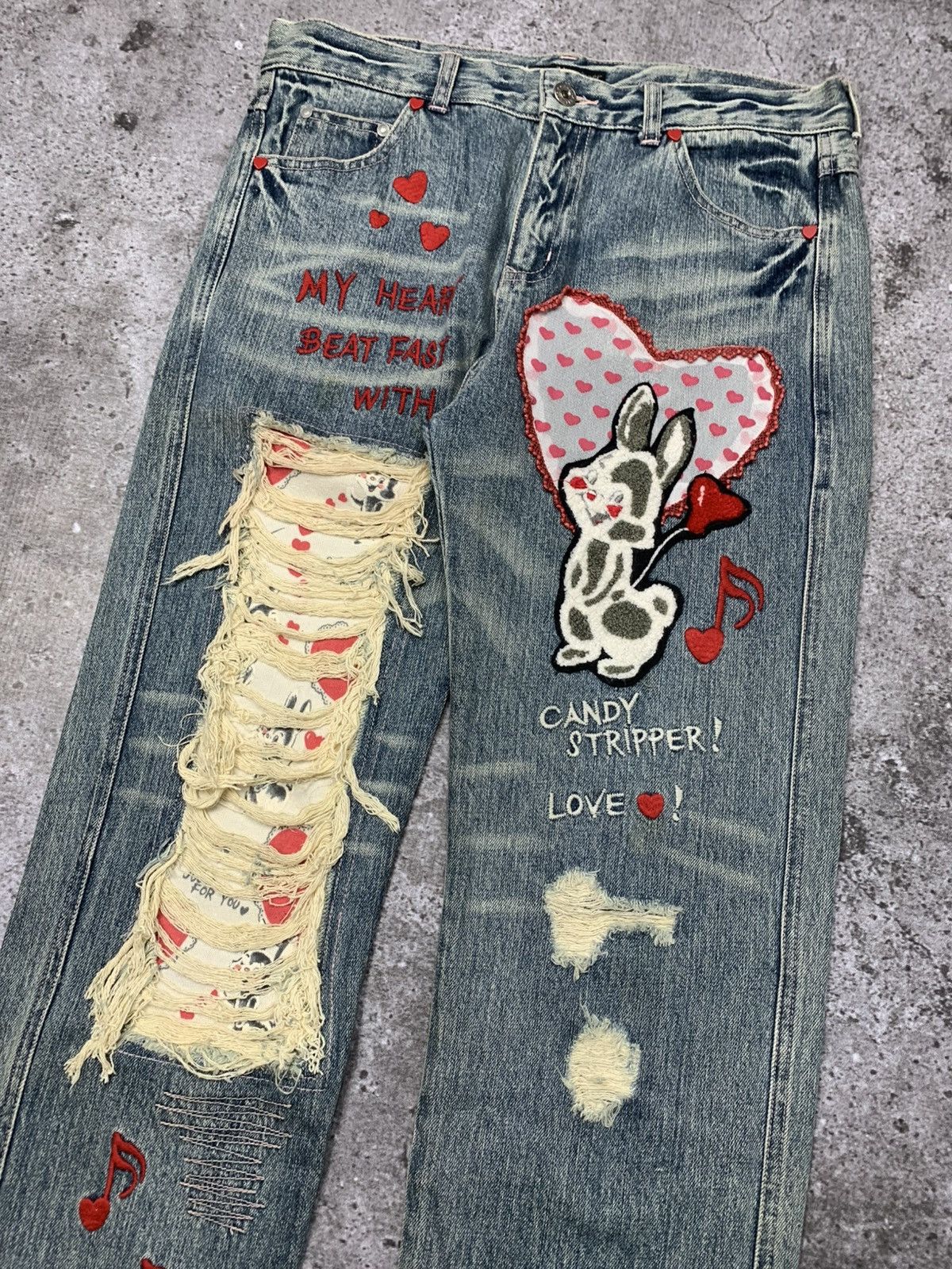 Japanese Brand Candy Stripper Y2k Style Jeans Size US 30 / EU 46 - 3 Thumbnail