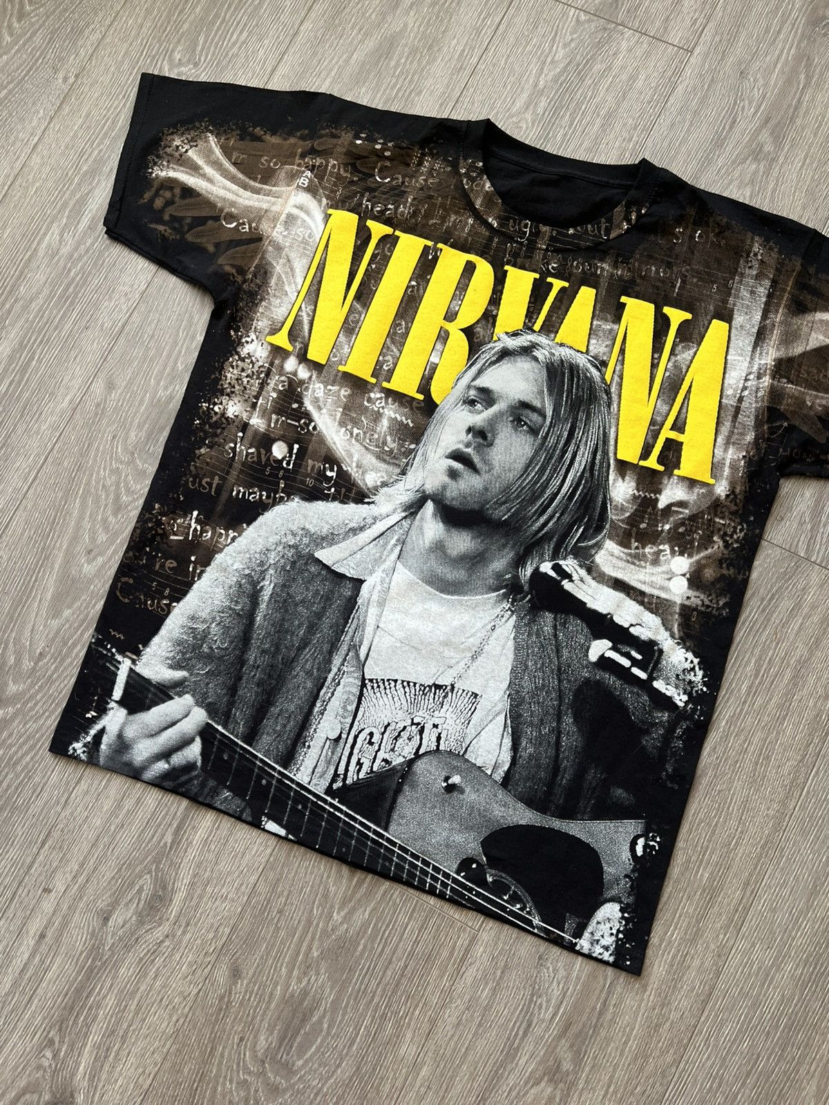 Band Tees 💥💥 Kurt Cobain Nirvana Band Tee Over Print Size US L / EU 52-54 / 3 - 3 Thumbnail
