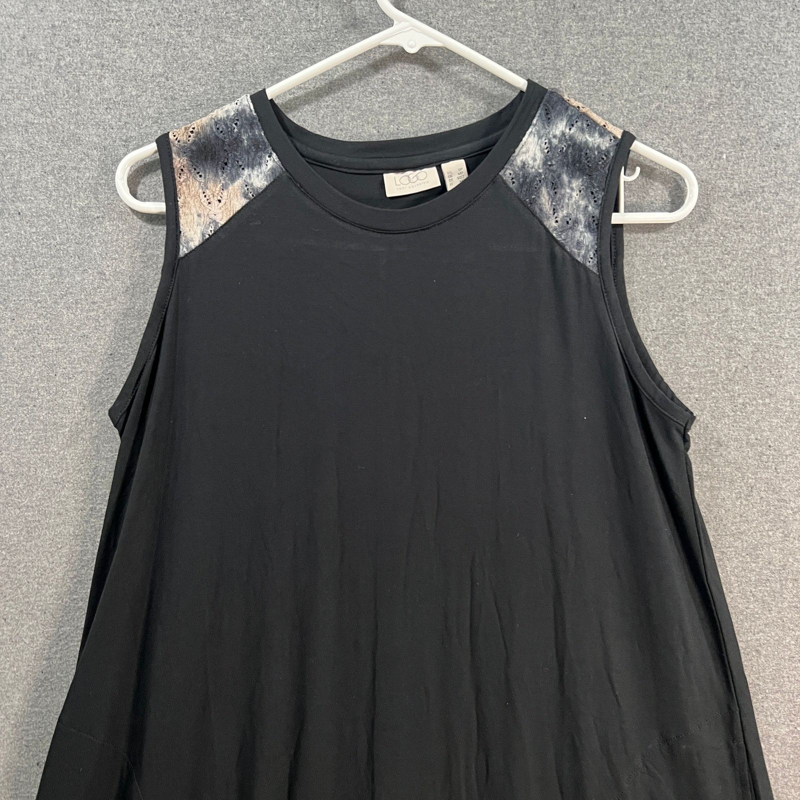 Other LOGO by Lori Goldstein Petite Rayon Dress with Tie-Dye Hem Size S / US 4 / IT 40 - 4 Thumbnail