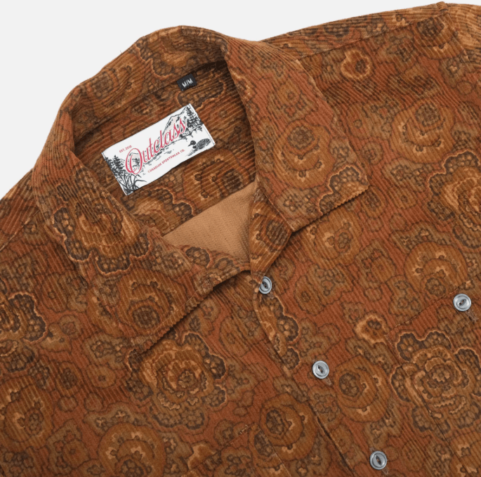 Outclass BNWT AW25 OUTCLASS BRONZE PRINTED CORDUROY CLUB SHIRT S Size US S / EU 44-46 / 1 - 11 Thumbnail