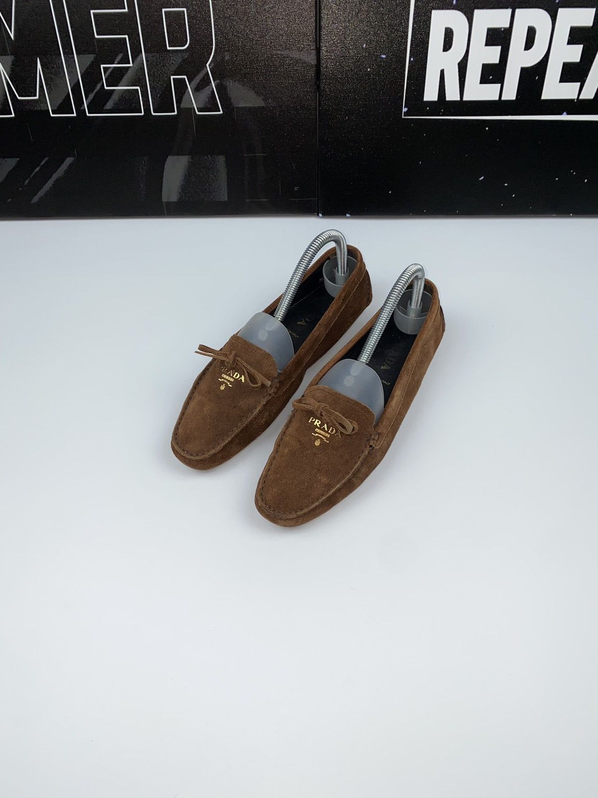 Prada 🚨 Prada MILANO vintage brown leather suede driving shoes Size US 7.5 / IT 37.5 - 3 Thumbnail