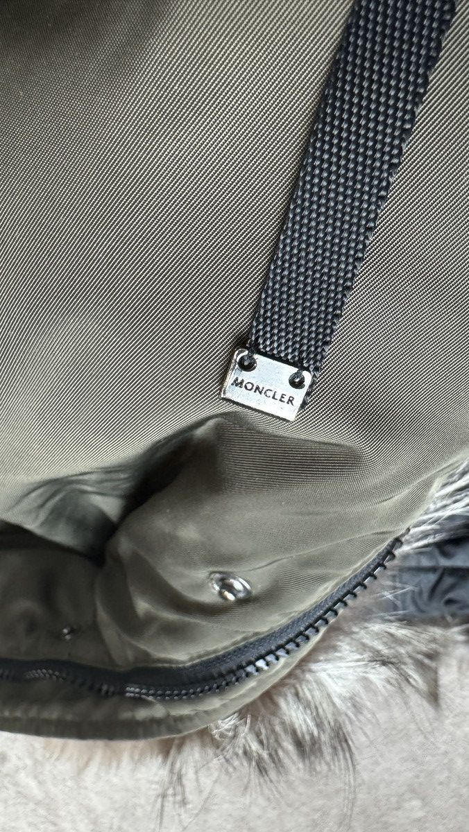 Moncler Khaki Raccoon Fur Collar Down Faded Parka Coat Jacket Size XS / US 0-2 / IT 36-38 - 15 Thumbnail
