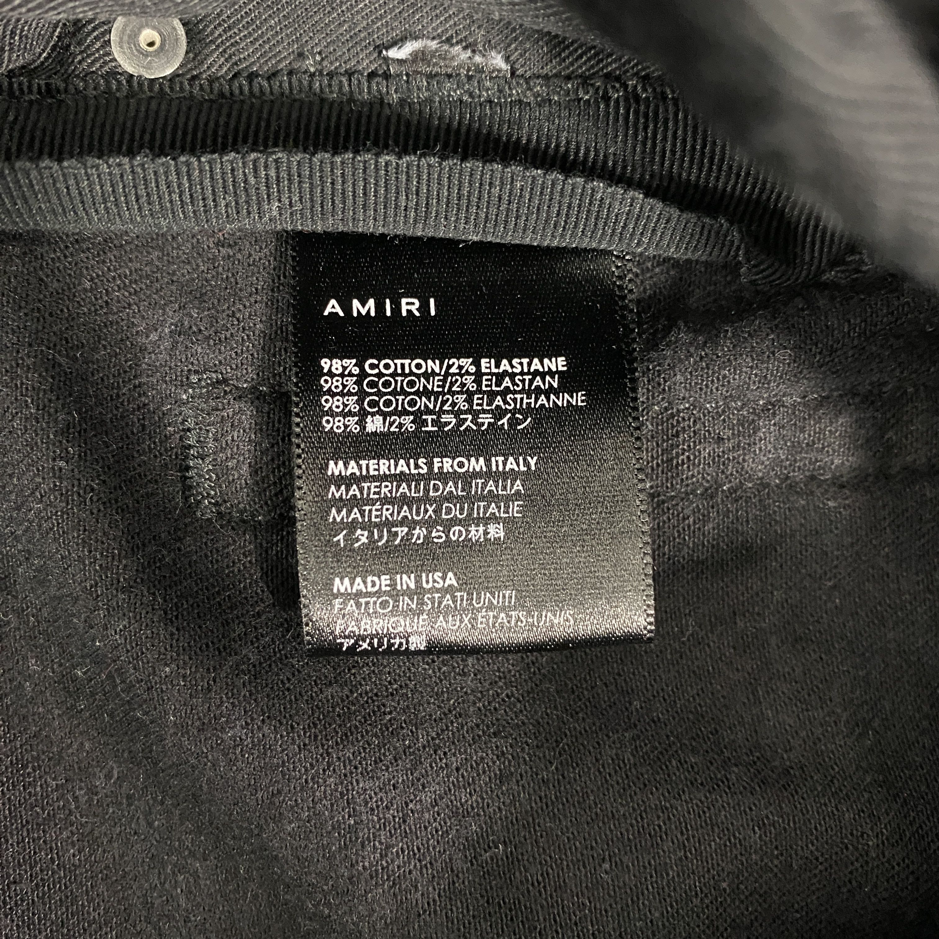 Amiri Amiri MX1 Destroyed Distressed Jeans In Black RRP £950 Size US 31 - 11 Thumbnail
