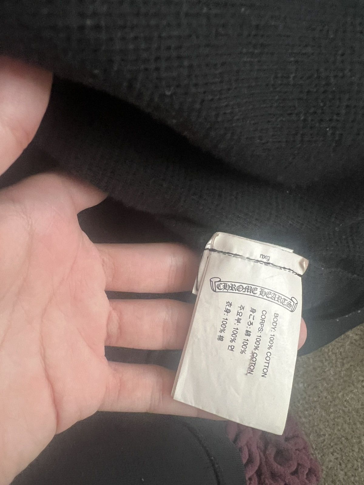 Chrome Hearts Chrome hearts thermal lined vertical logo hoodie Size US M / EU 48-50 / 2 - 6 Thumbnail