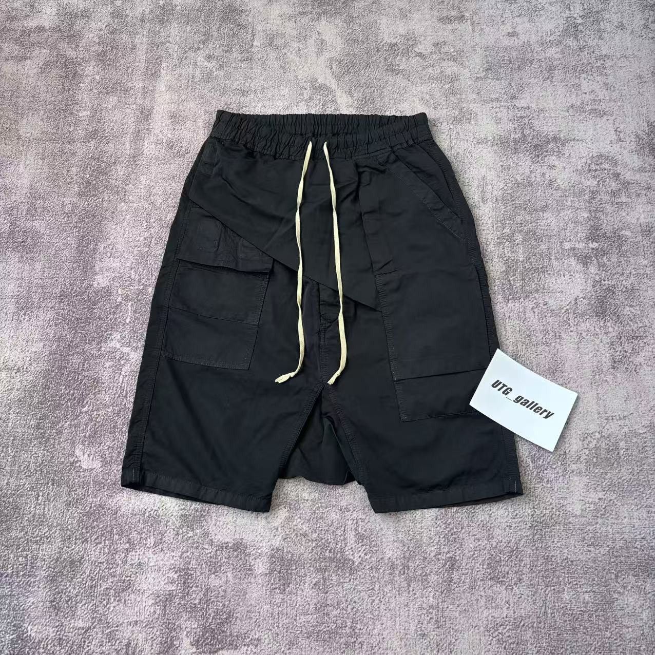 Rick Owens Drkshdw Rick Owens DRKSHDW Drawstring Pod Shorts *XS