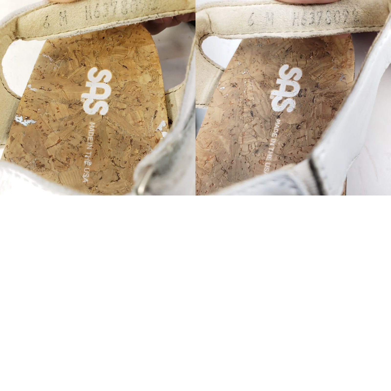 SAS VINTAGE SAS Tripad Sandal Womens 6M White Leather Ankle Strap Toe Post Casual Footwear Size US 6 / IT 36 - 9 Thumbnail