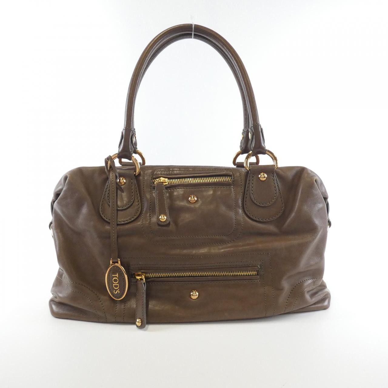 Tod's Tod's Leather Boston Bag Leather Travel Bag DUTY FREE for USA