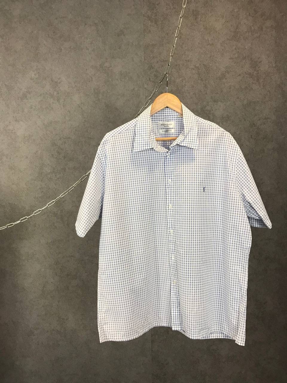 Yves Saint Laurent YSL Yves Saint Laurent vintage designer logo shirt Size US XL / EU 56 / 4 - 1 Thumbnail