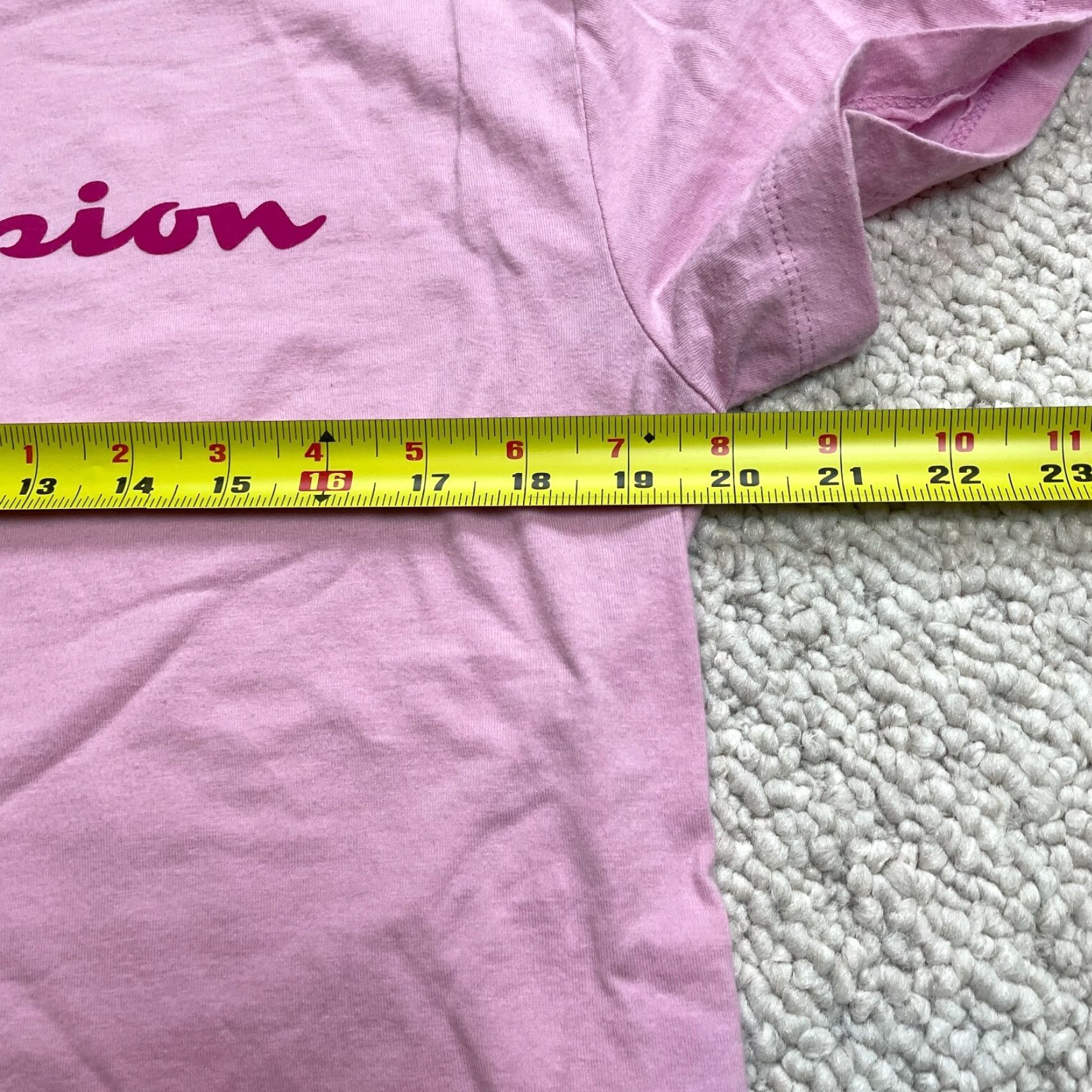 Champion Champion Shirt Womens L Pink Short Sleeve Spellout Logo Casual Short Sleeve Size L / US 10 / IT 46 - 5 Thumbnail