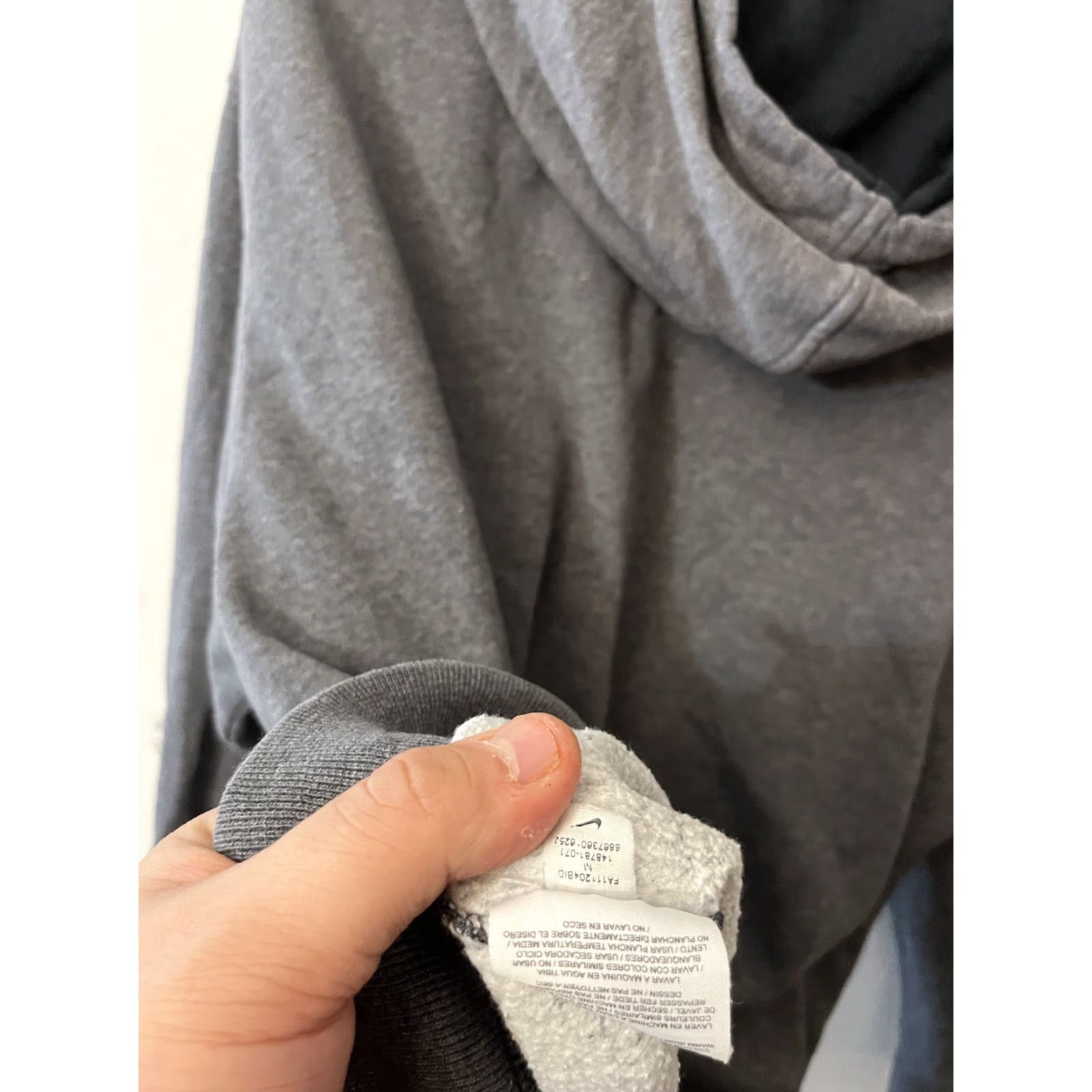 Nike Nike full-zip hoodie Men M gray white 148781-064 Flaw Size US M / EU 48-50 / 2 - 5 Thumbnail