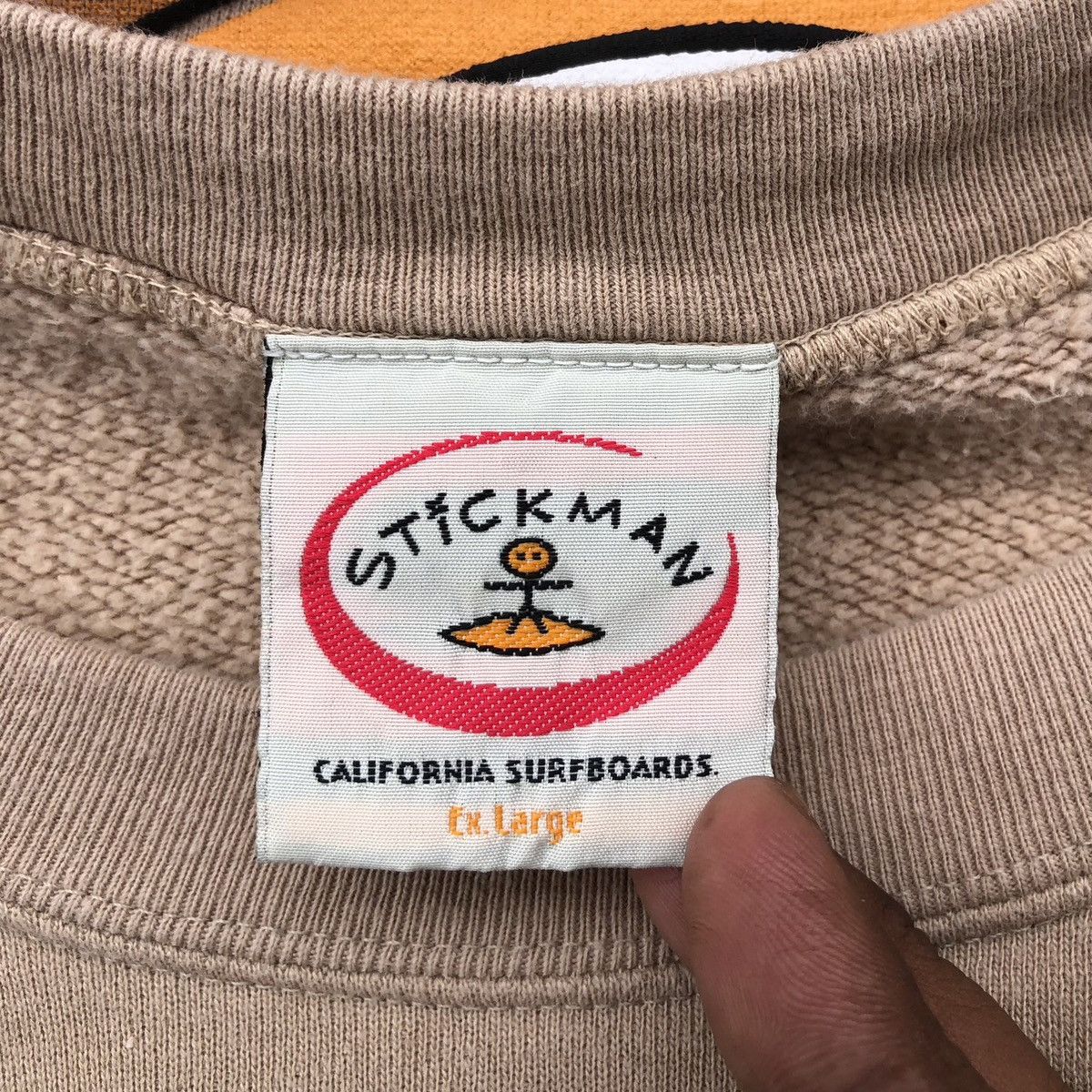 Vintage Vintage 90s Stickman California Surfboard Crewneck Size US M / EU 48-50 / 2 - 10 Thumbnail