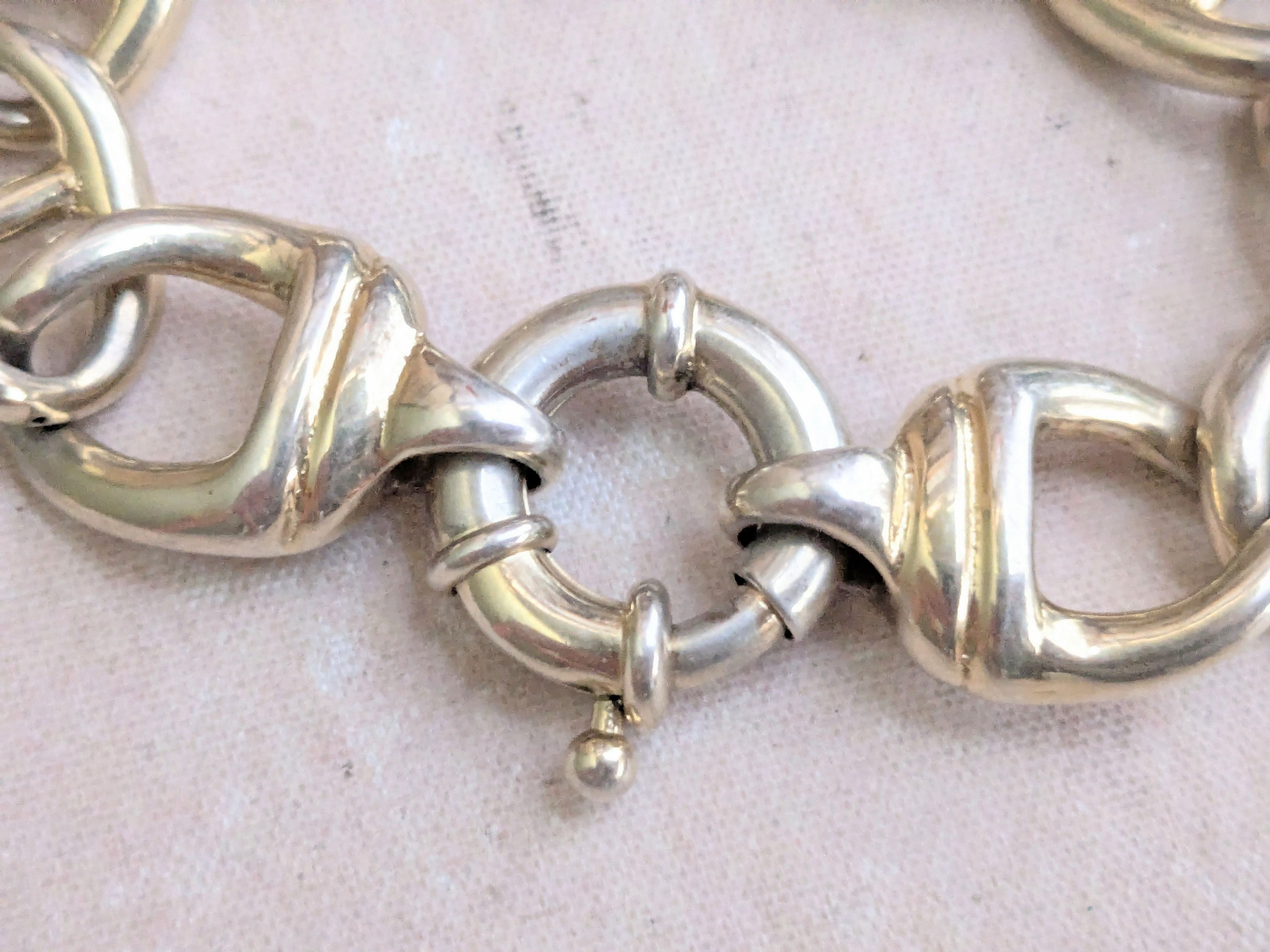 Jewelry Vintage Sterling Silver Bracelet Anchor Mariner Vermeil 8.5" Size ONE SIZE - 10 Thumbnail